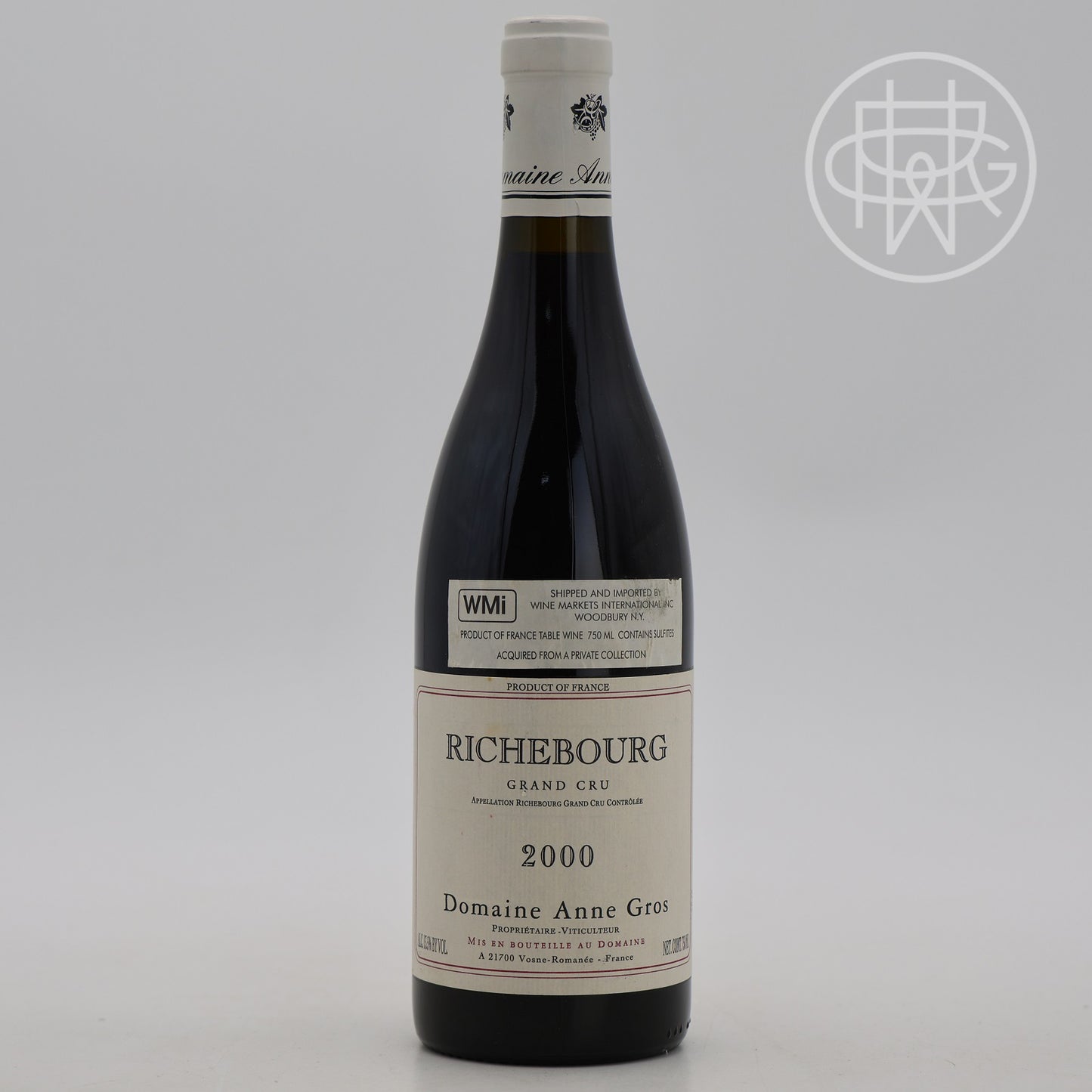 Anne Gros Richebourg 2000 750mL (Nicked Label)