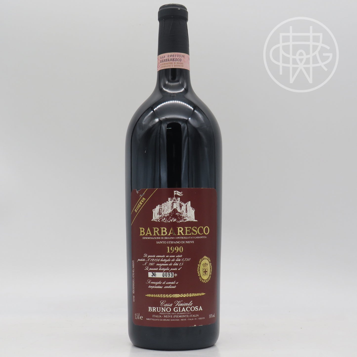 Bruno Giacosa Barbaresco Riserva Santo Stefano 1990 1.5L (Nicked Label)