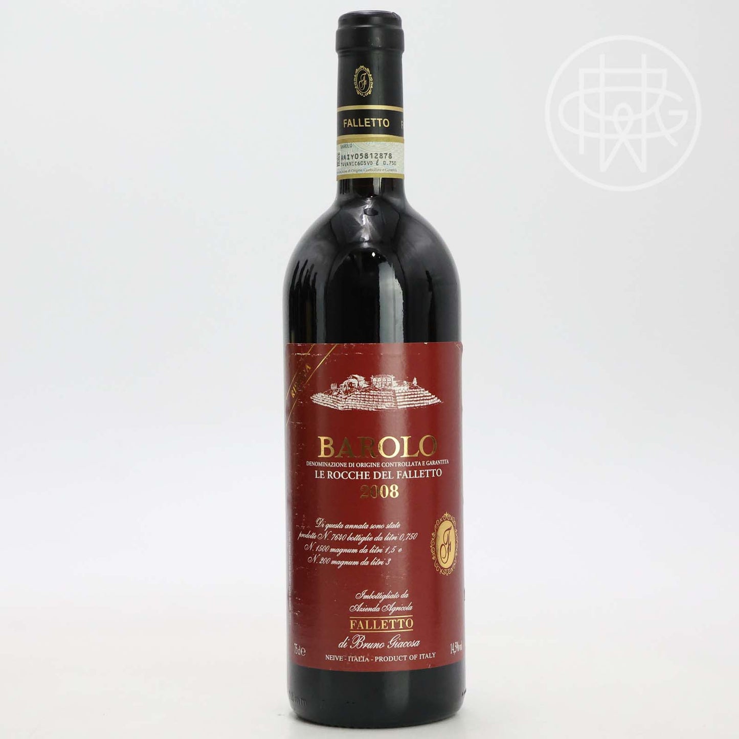 Bruno Giacosa Barolo Riserva Le Rocche del Falletto 2008 750mL