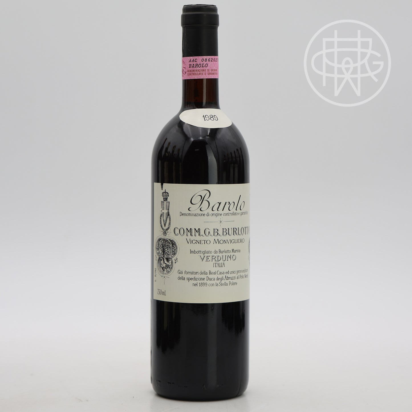 Burlotto Barolo Monvigliero 1989 750mL (Slightly Nicked Label)