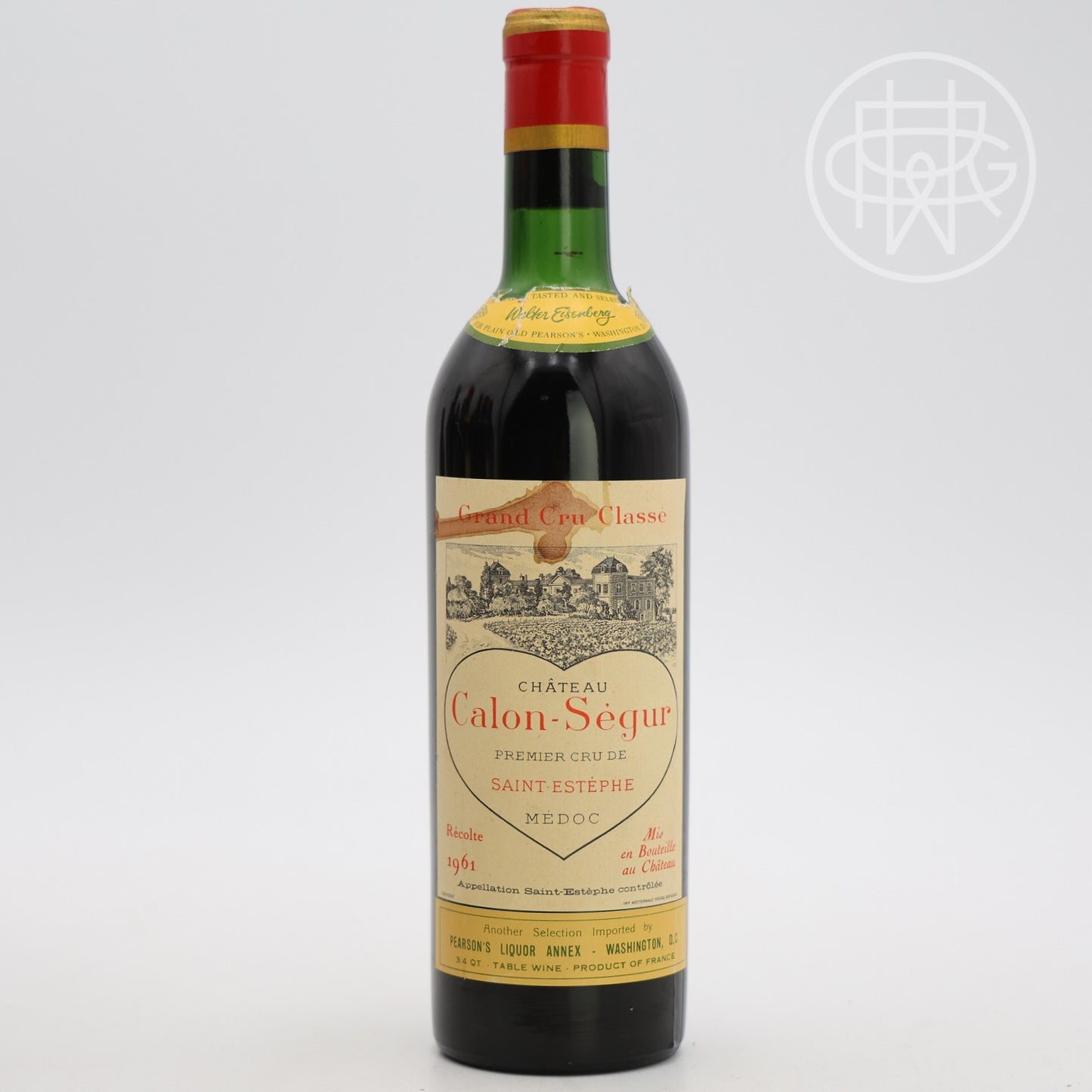 Calon Segur 1961 750mL (Upper Shoulder, Slightly Soiled Label)