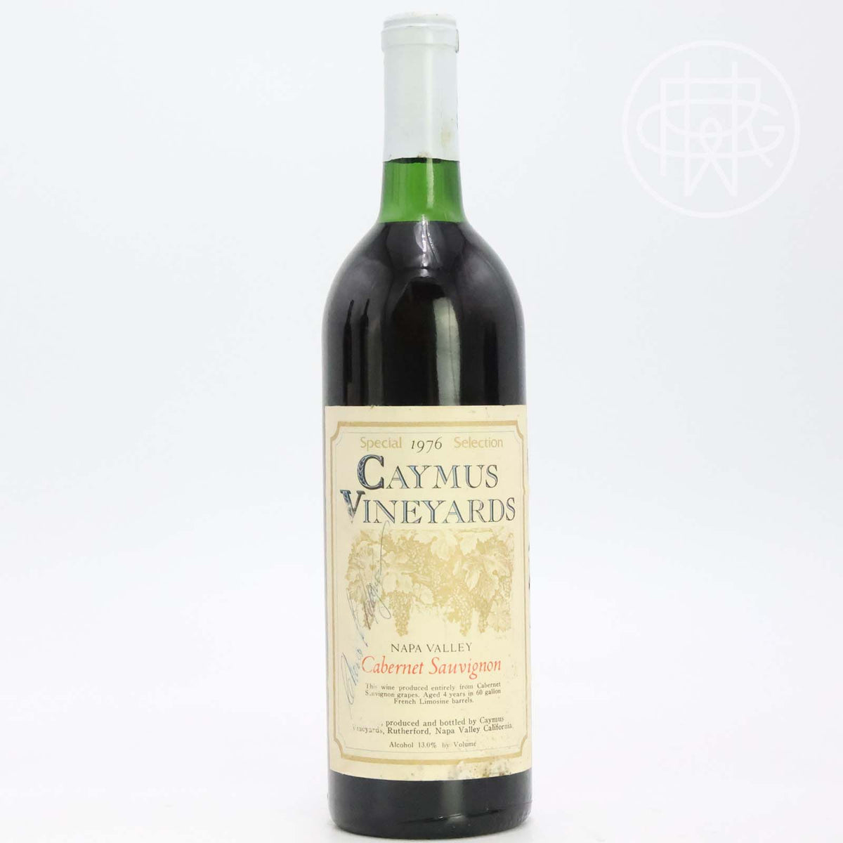 Caymus Special Select Cabernet Sauvignon Napa 1976 750mL (Slighlty Soiled/ Writing on Label)