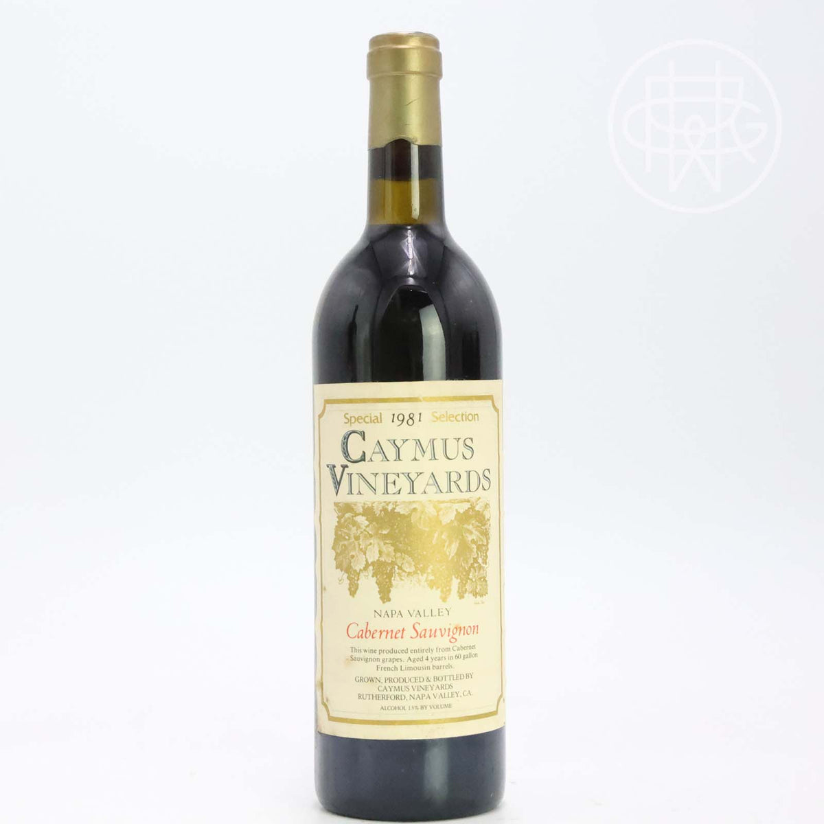 Caymus Special Select Cabernet Sauvignon Napa 1981 750mL (Slightly Soiled Label)