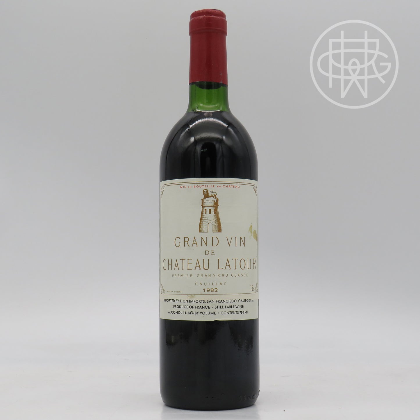 Chateau Latour 1982 750mL (Top Shoulder, Soiled Label)