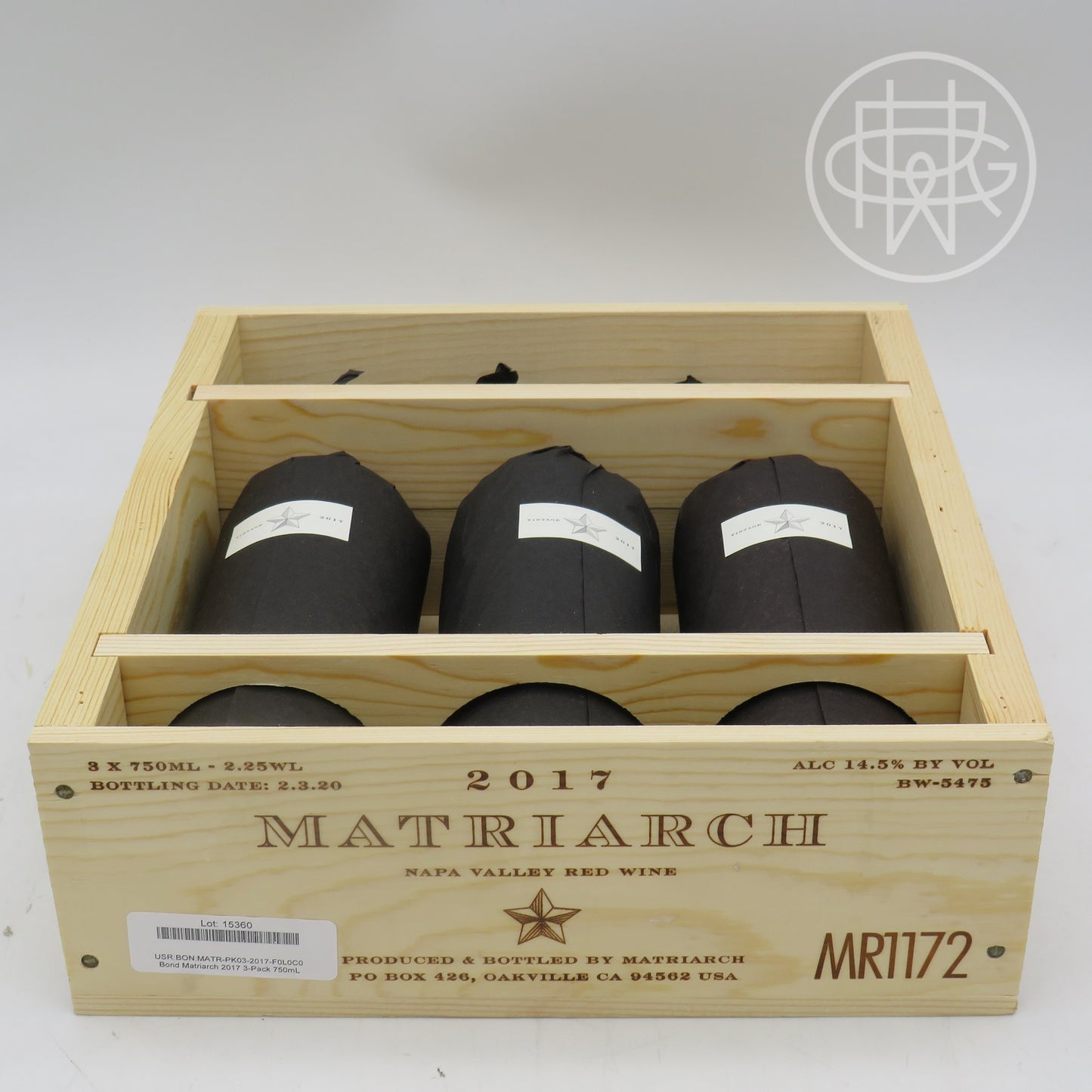 Colgin Tychson Hill 2007 3-Pack OWC 750mL