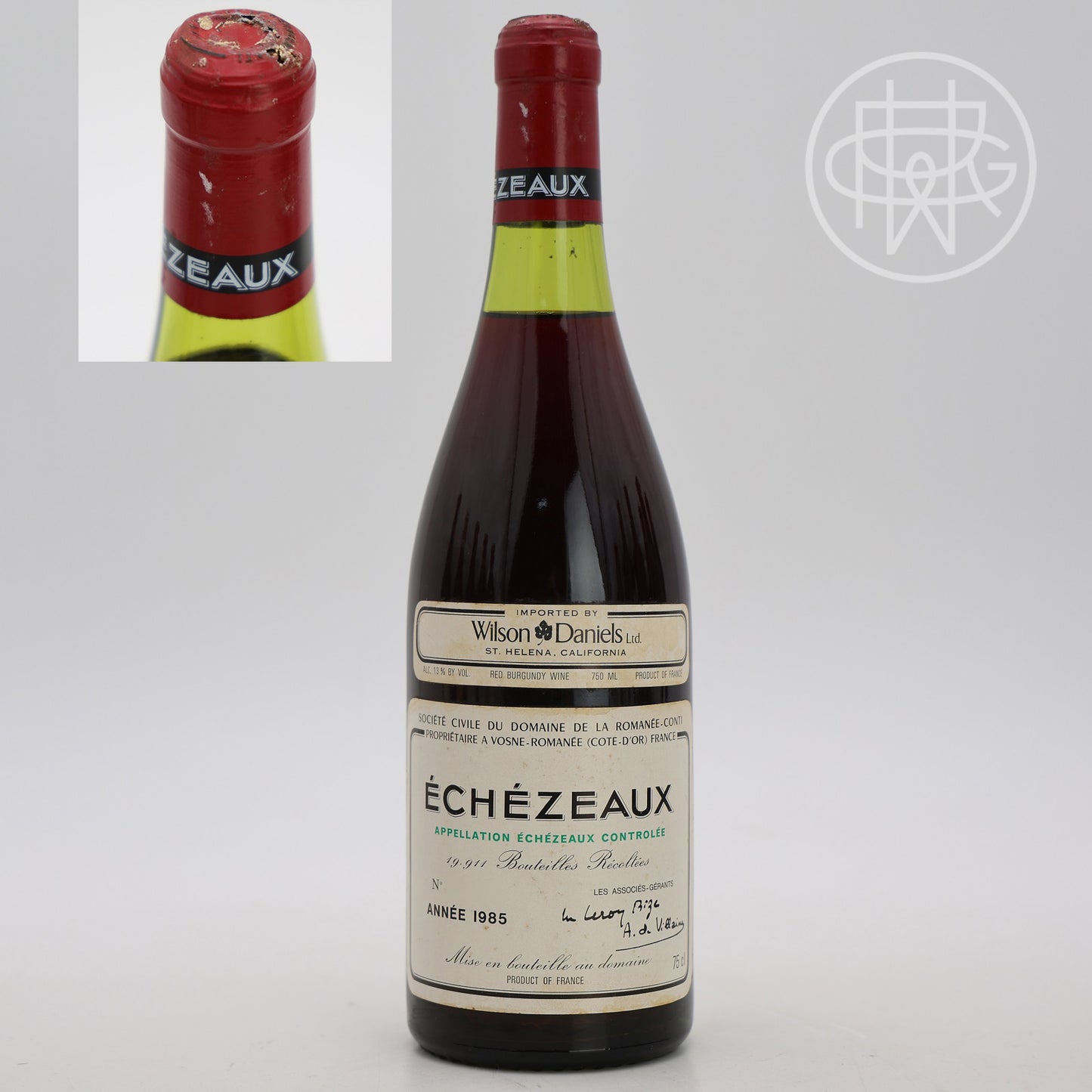 DRC Echezeaux 1985 750mL (Slightly Soiled Label, Corroded Capsule)