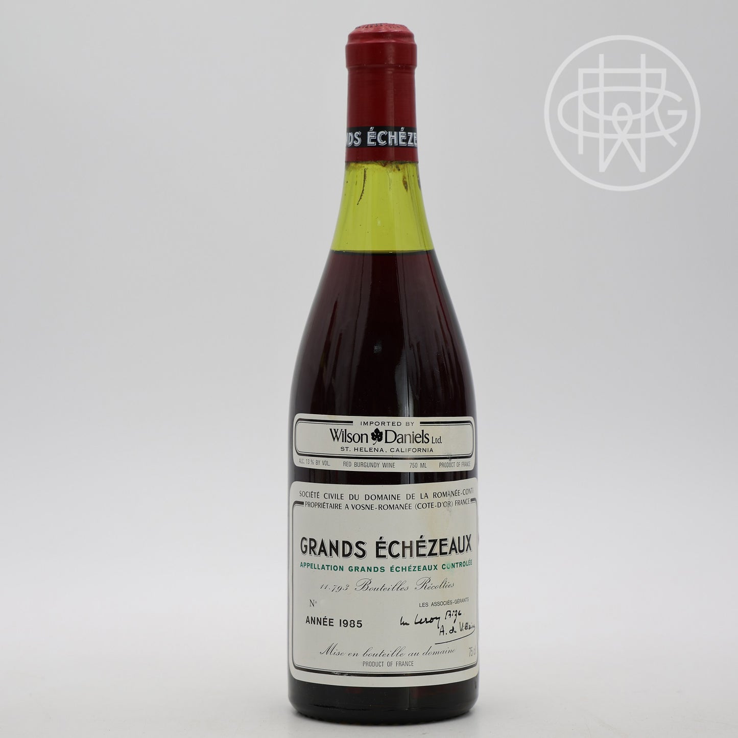 DRC Grands Echezeaux 1985 750mL (3.5cm Fill,Slightly Corroded Capsule)