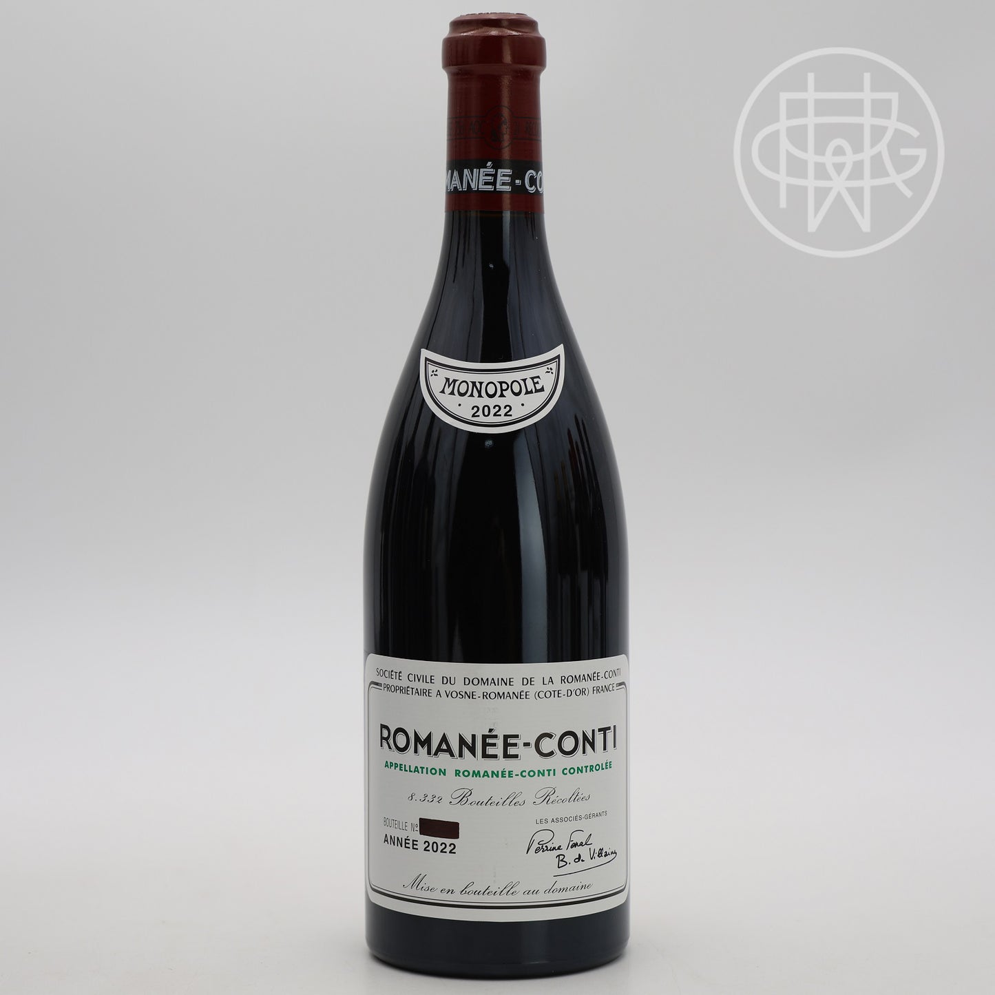 DRC Romanee Conti 2022 750mL (Blacked Out Serial Number)