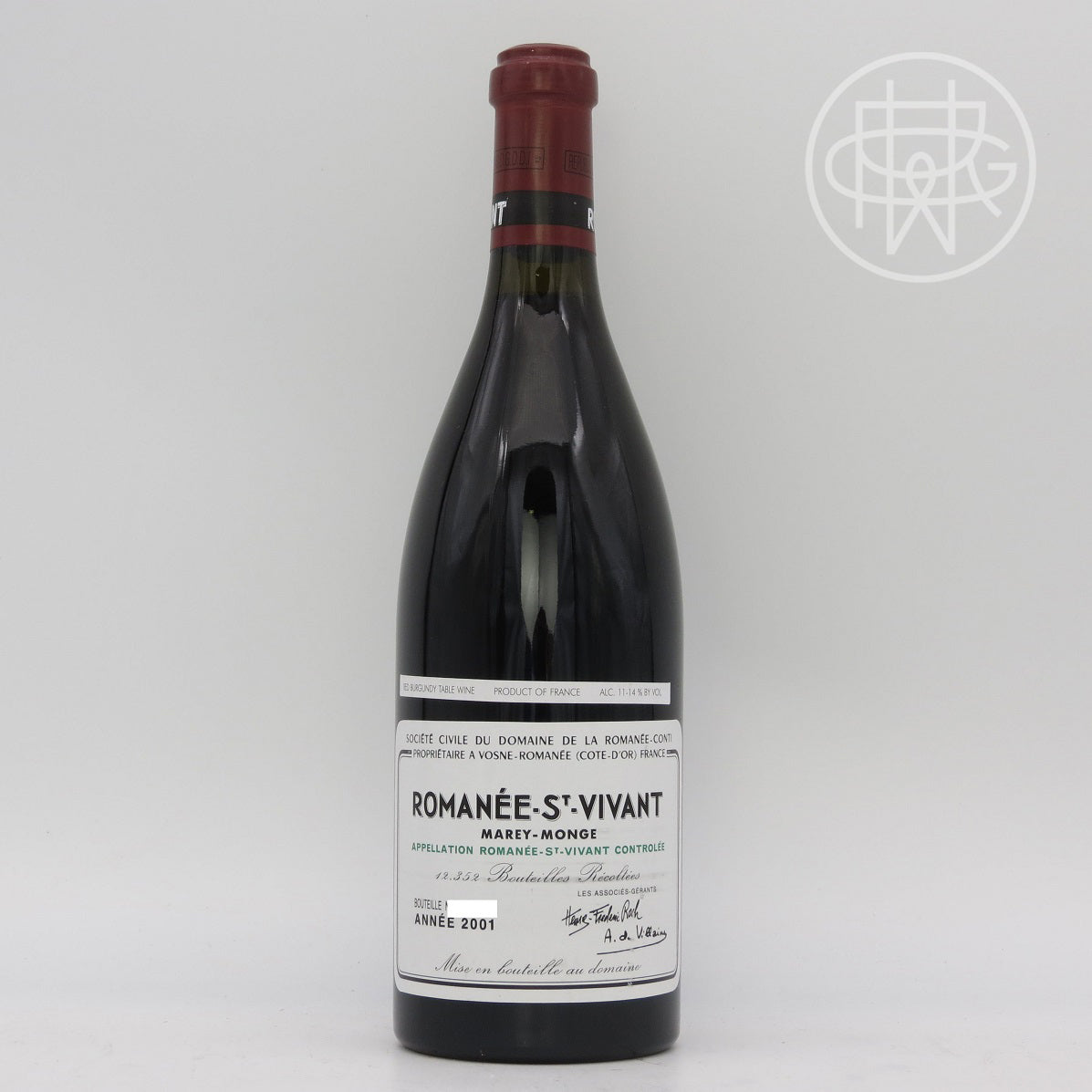 DRC St Vivant 2001 750mL
