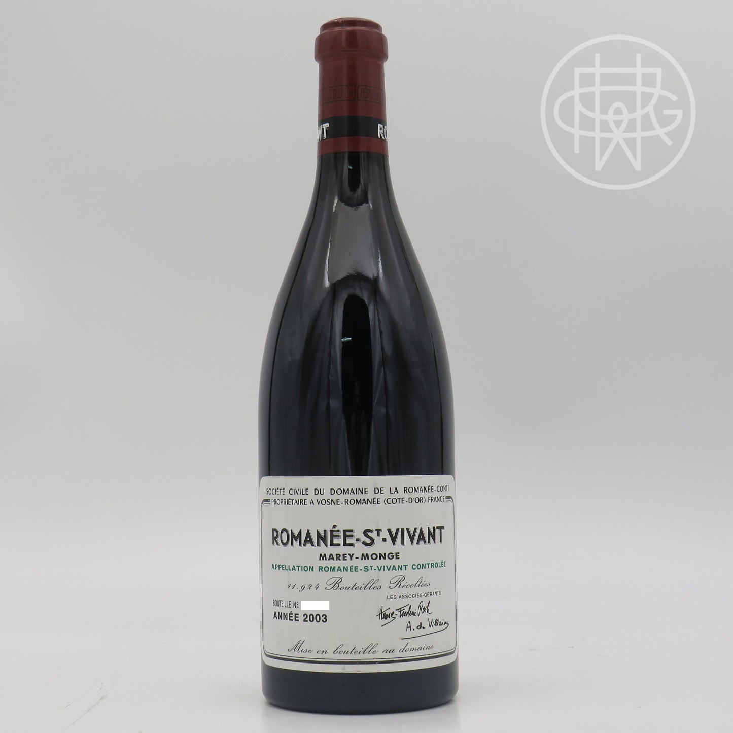 DRC St Vivant 2003 750mL