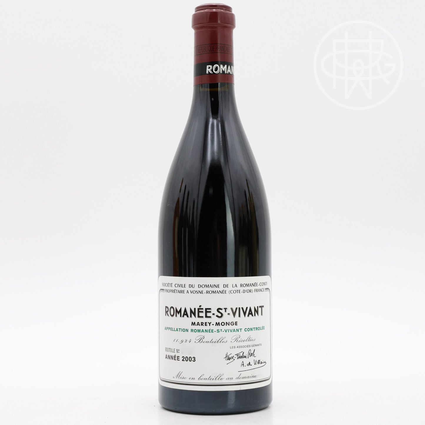 DRC St Vivant 2003 750mL (Slightly Nicked Capsule)