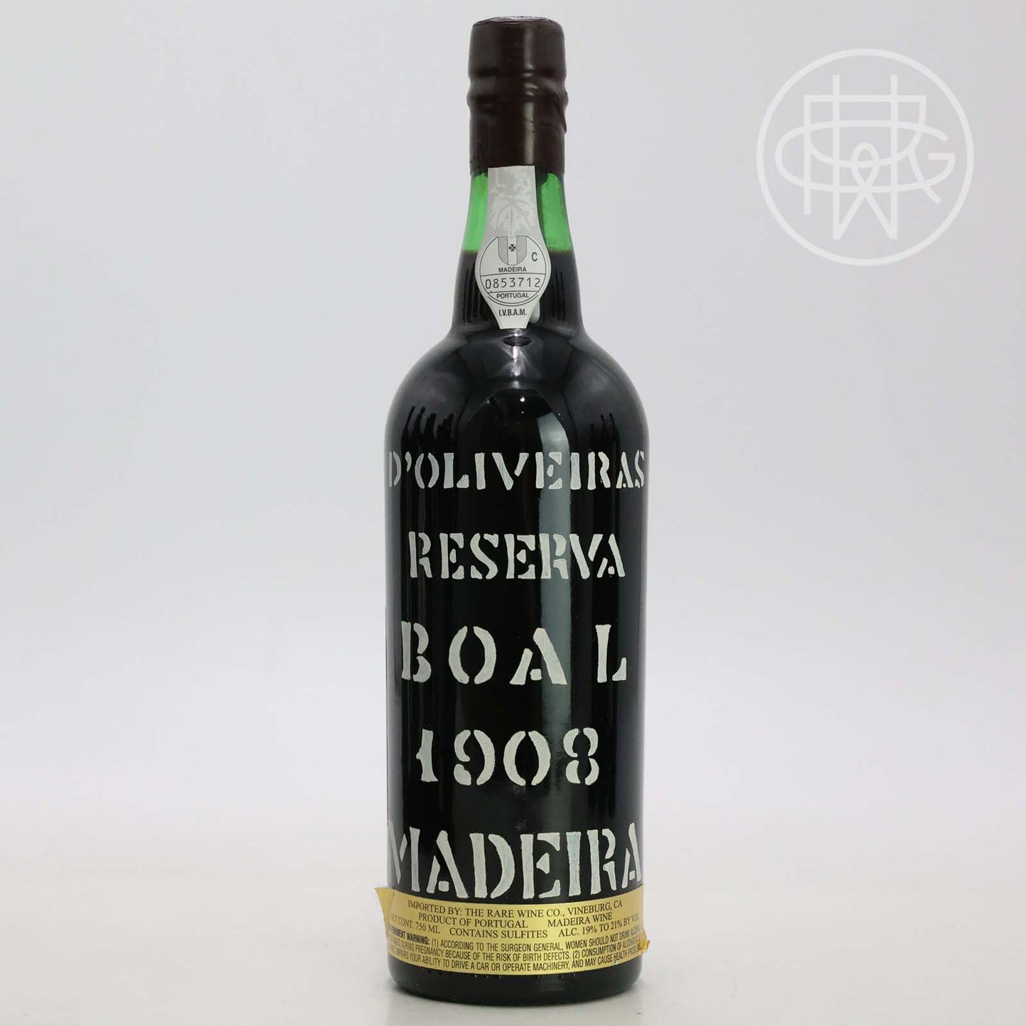 D'Oliveiras Boal Vintage Madeira 1908 750mL