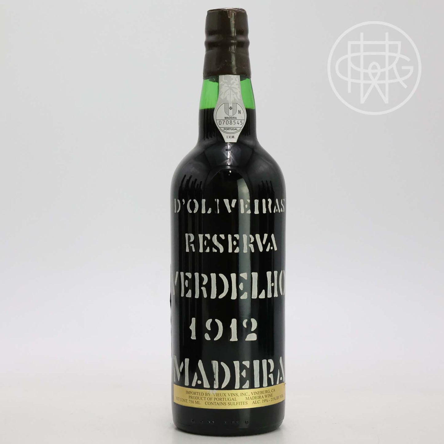 D'Oliveiras Verdelho Vintage Madeira 1912 750mL