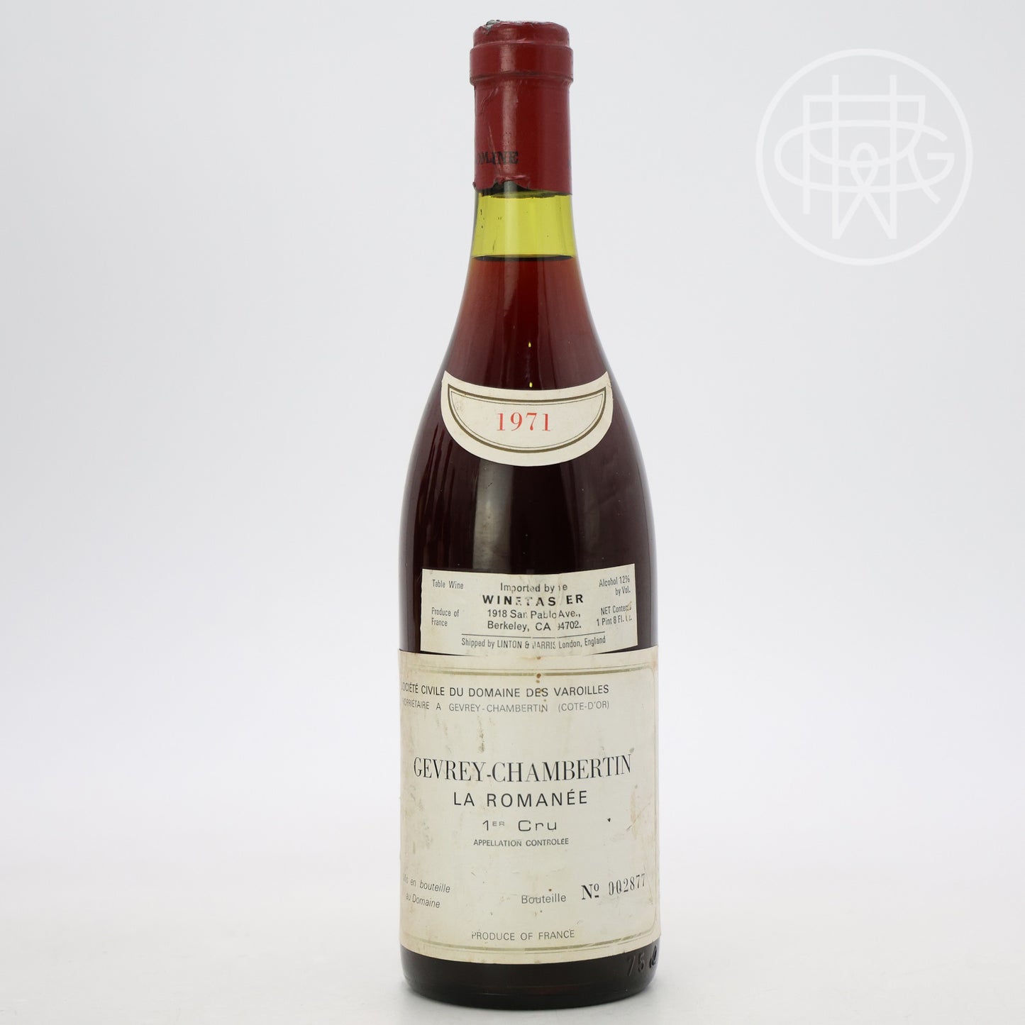 Domaine des Varoilles Gevrey-Chambertin 1er Cru La Romanee 1971 750mL