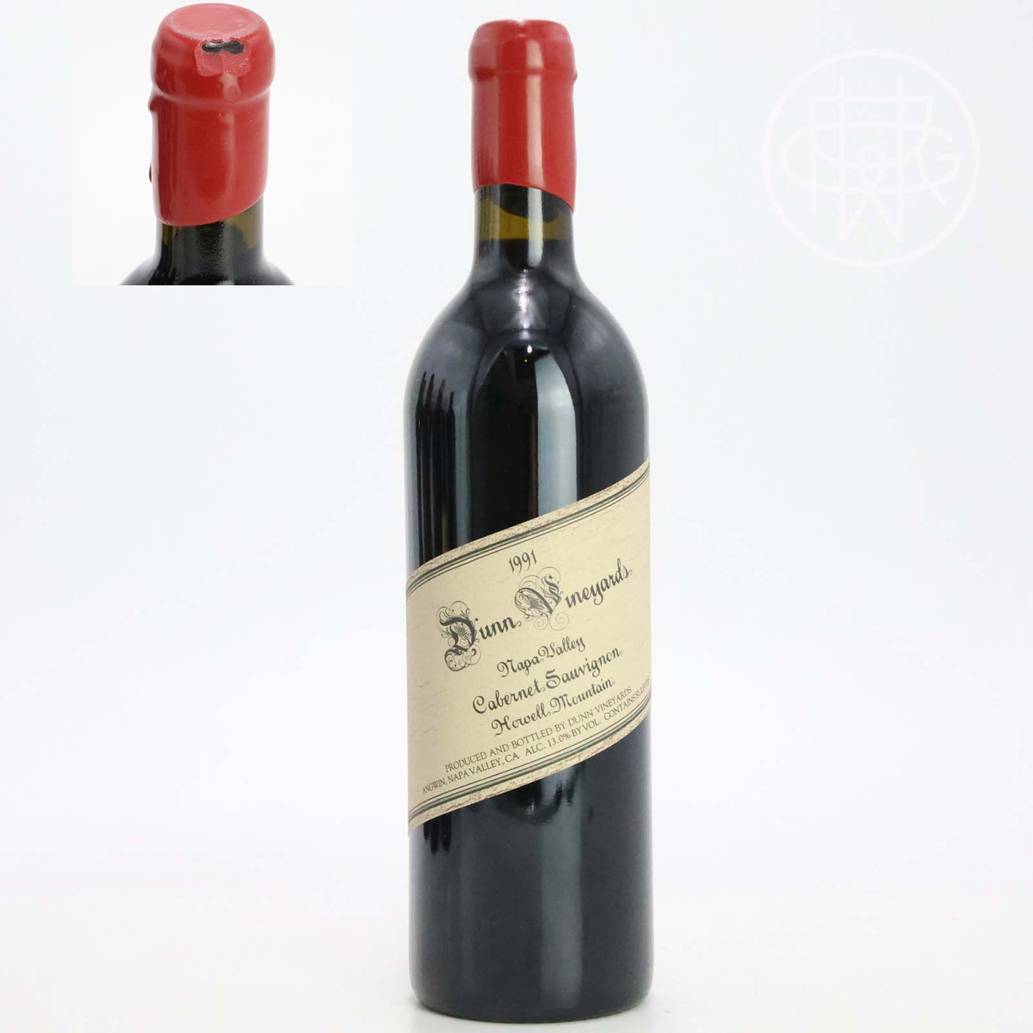 Dunn Howell Mountain 1991 750mL (Chipped Wax Capsule)