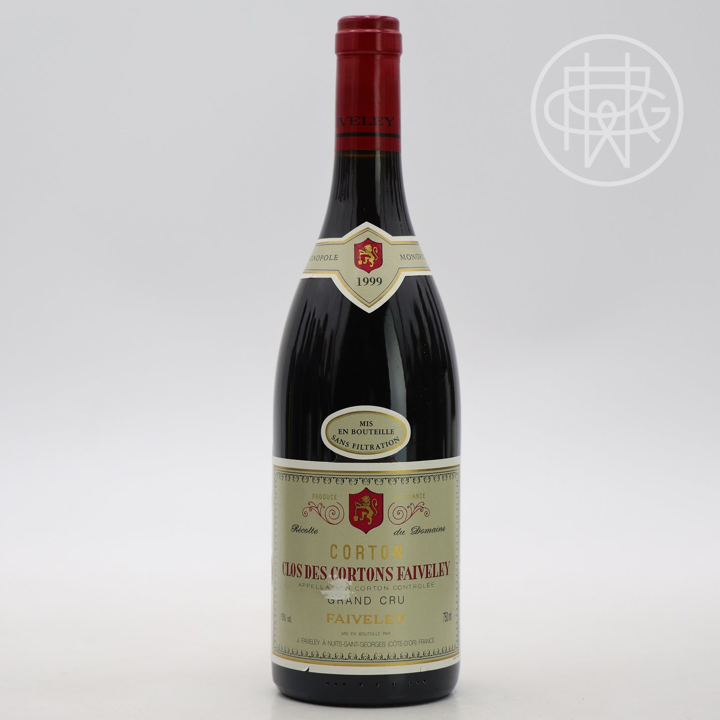 Faiveley Clos des Cortons 1999 750mL (Slightly Scuffed Label)