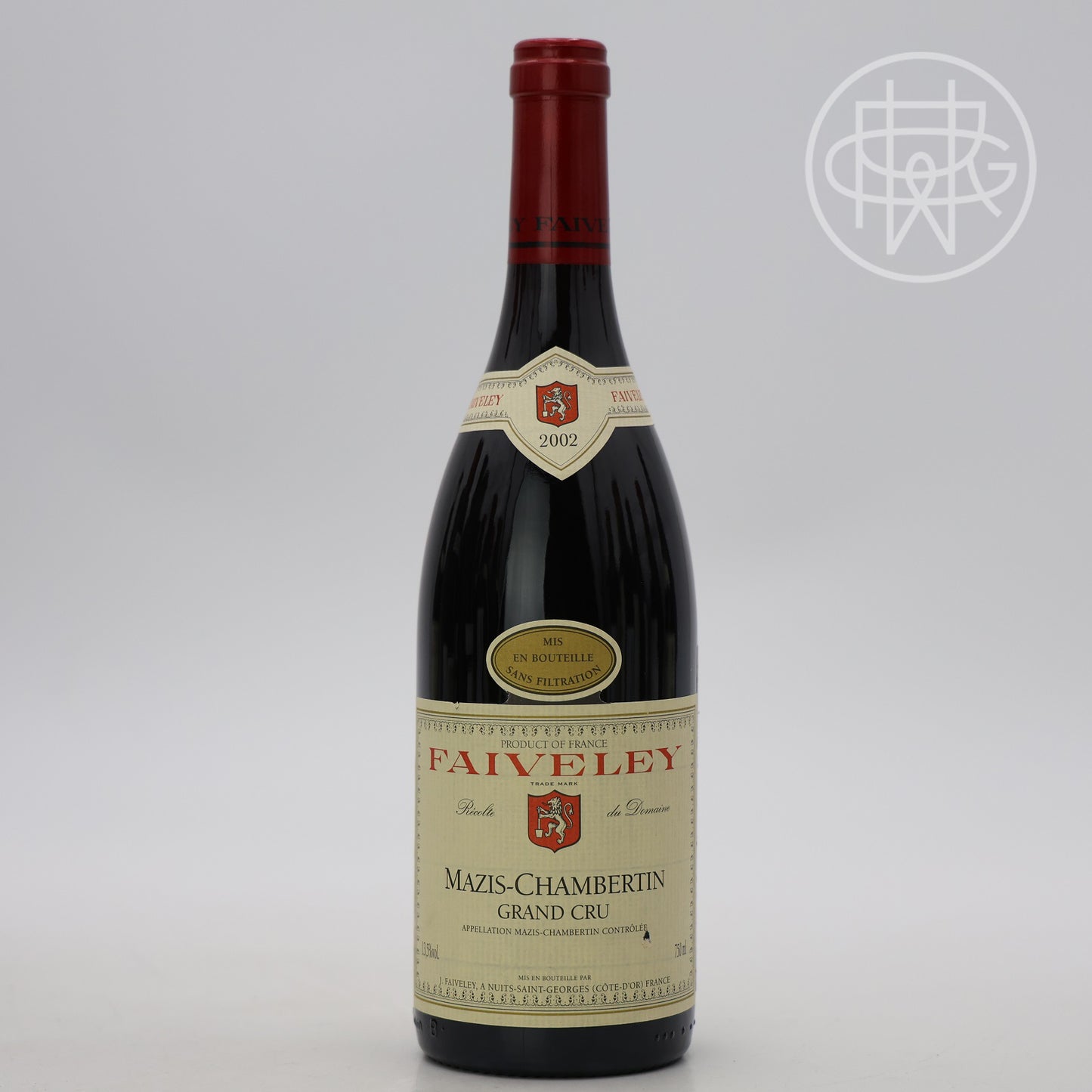 Faiveley Mazis Chambertin 2002 750mL (Nicked Label)