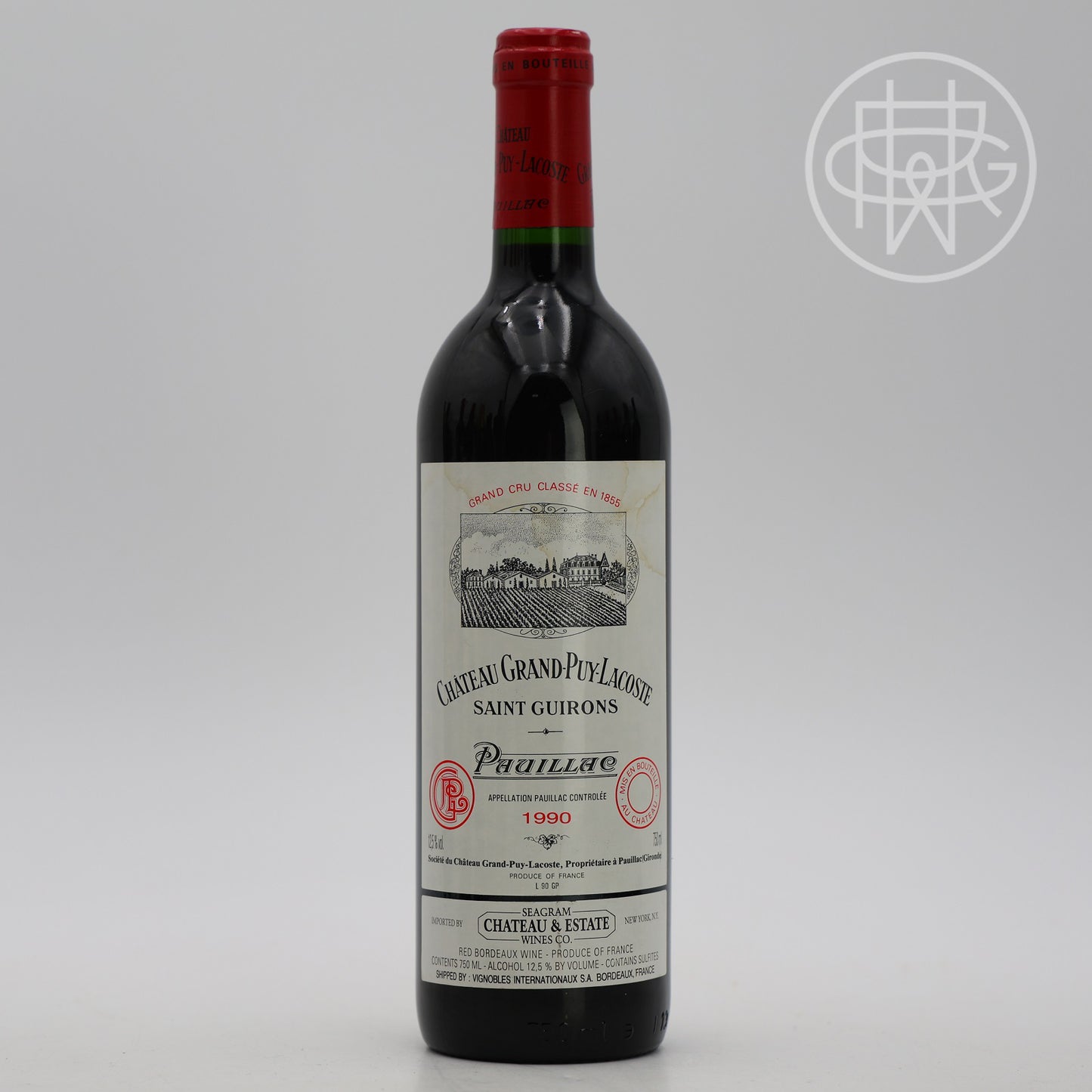 Grand Puy Lacoste 1990 750mL (Slightly Soiled Label)