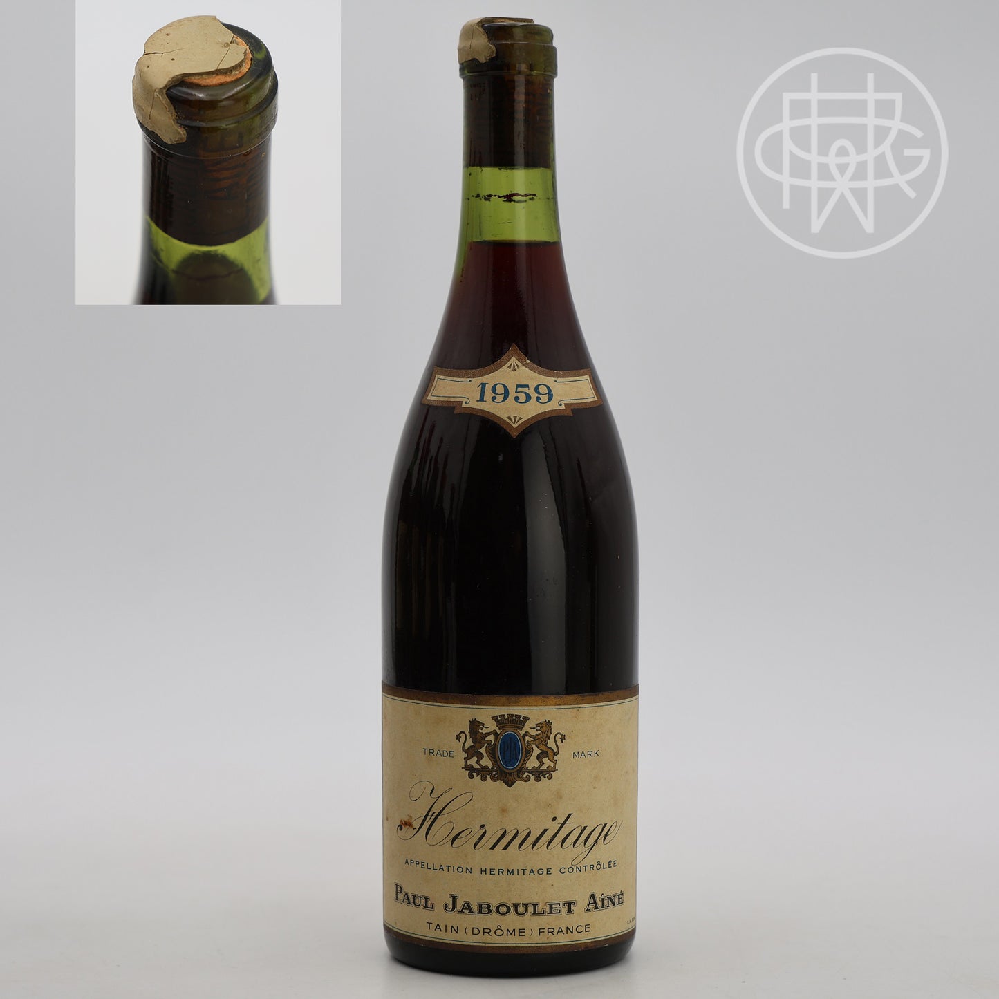 Jaboulet Hermitage 1959 750mL (Chipped Wax Capsule)