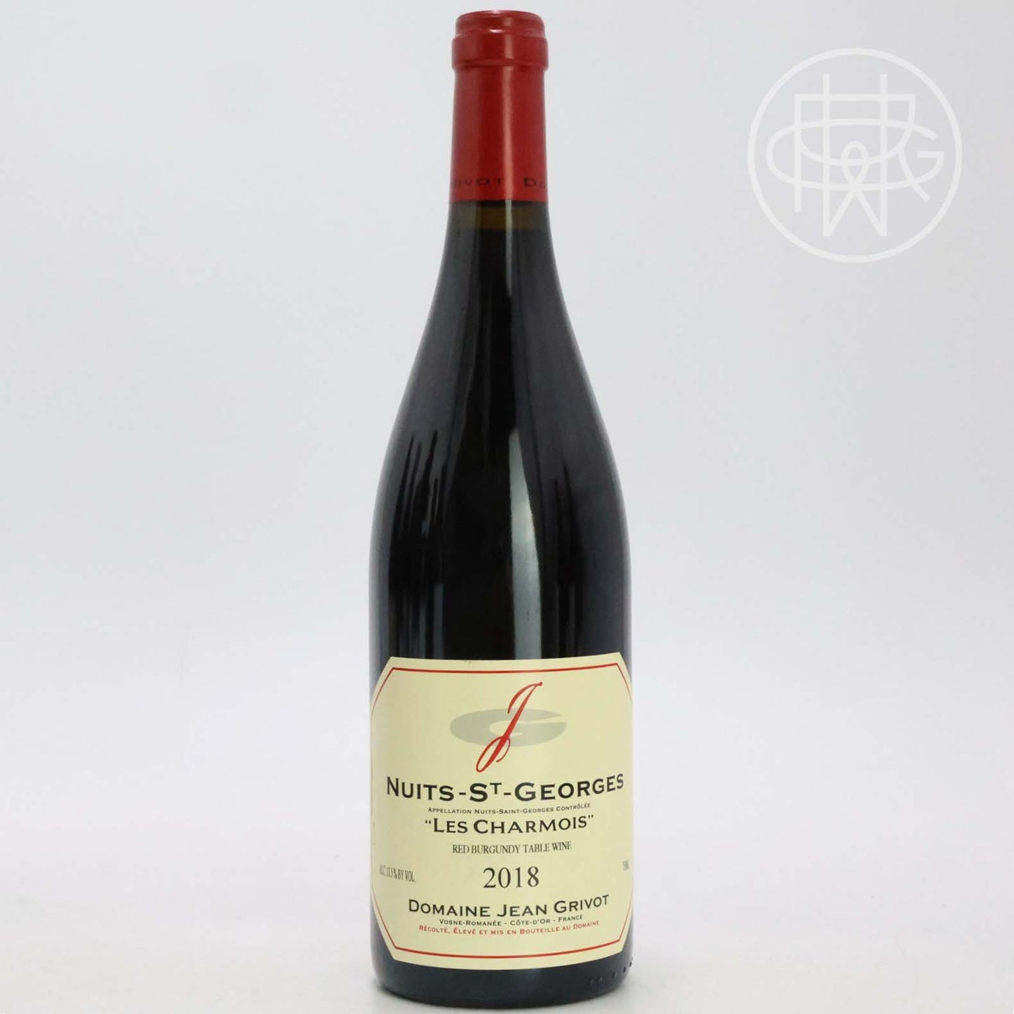 Jean Grivot Nuits St George Rouge Le Charmois 2018 750mL