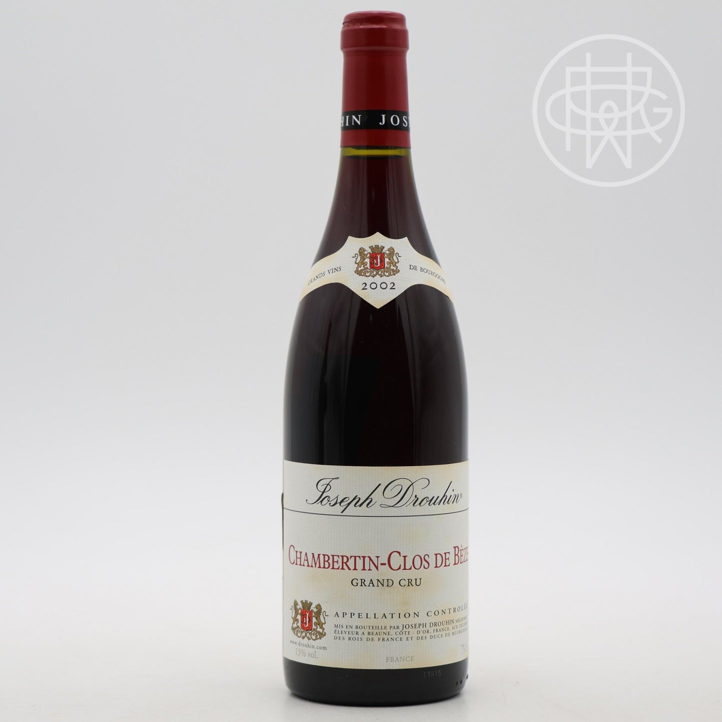 Joseph Drouhin Chambertin Clos de Beze 2002 750mL (Slightly Soiled Label)