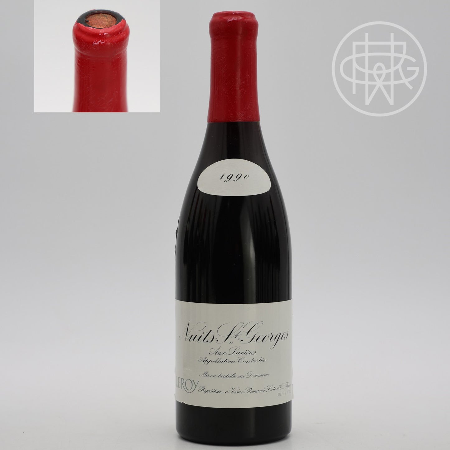 Leroy Nuits St. Georges Lavieres 1990 750mL (Chipped Wax)