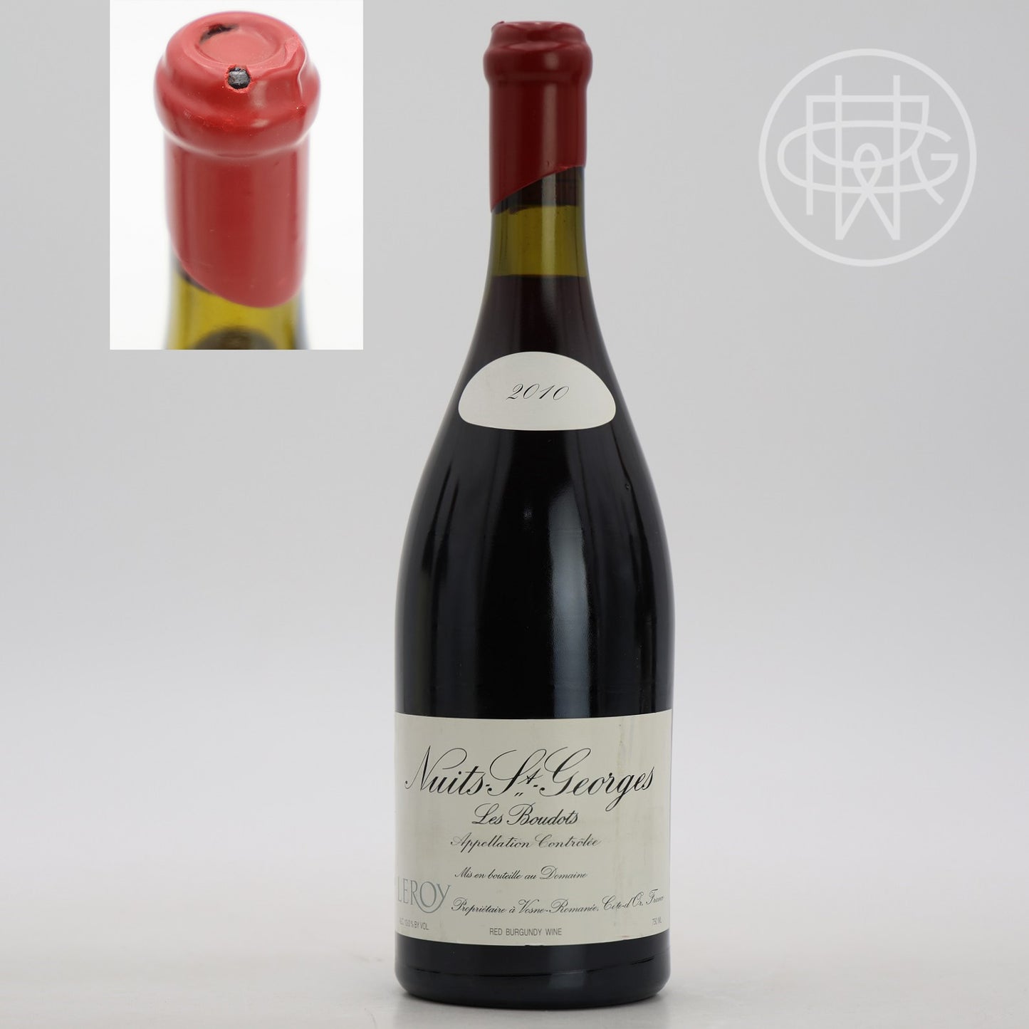 Leroy Nuits St. Georges Les Boudots 2010 750mL (Slightly Soiled Label, Chipped Wax Capsule)
