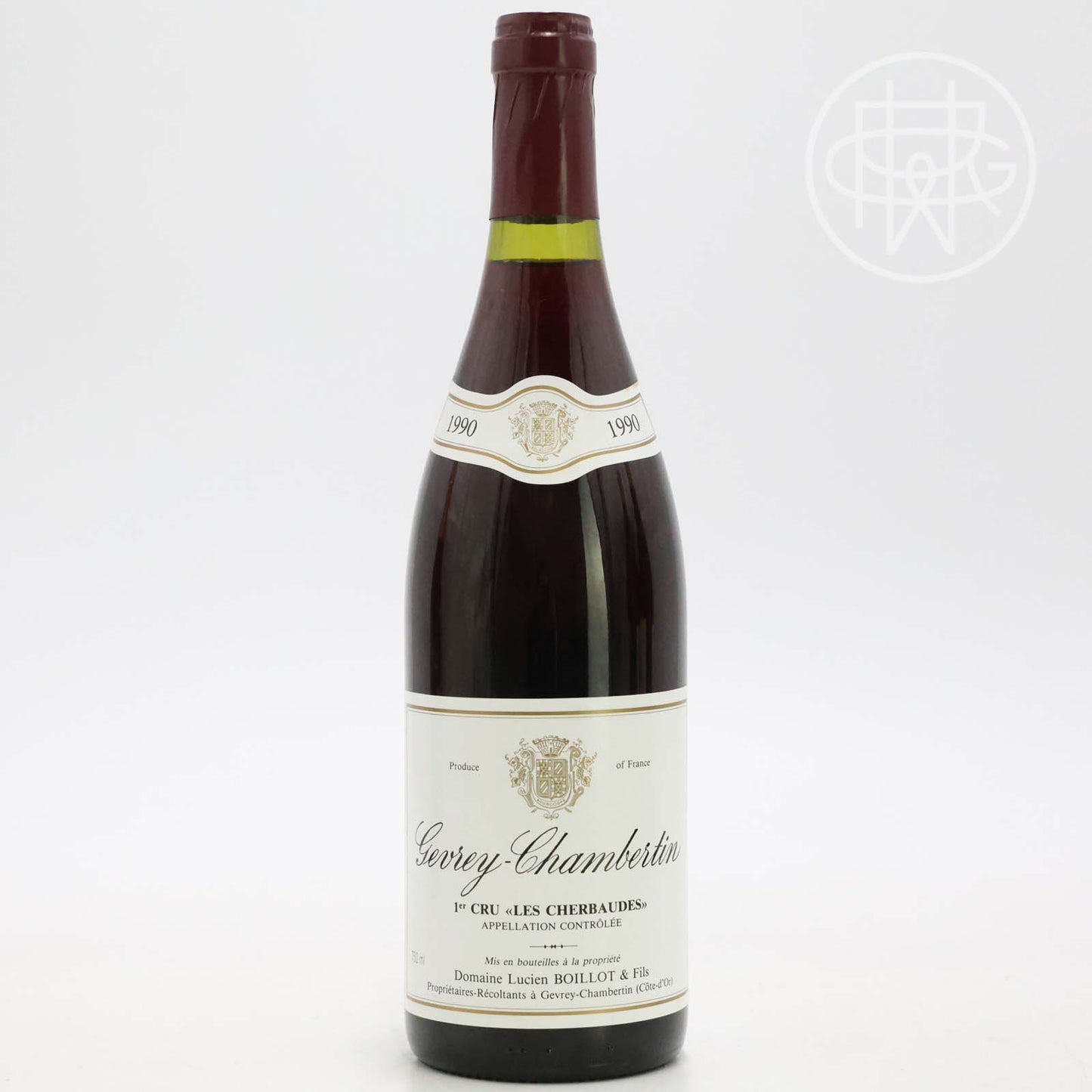 Lucien Boillot Gevrey Chambertin Les Cherbaudes 1990 750mL