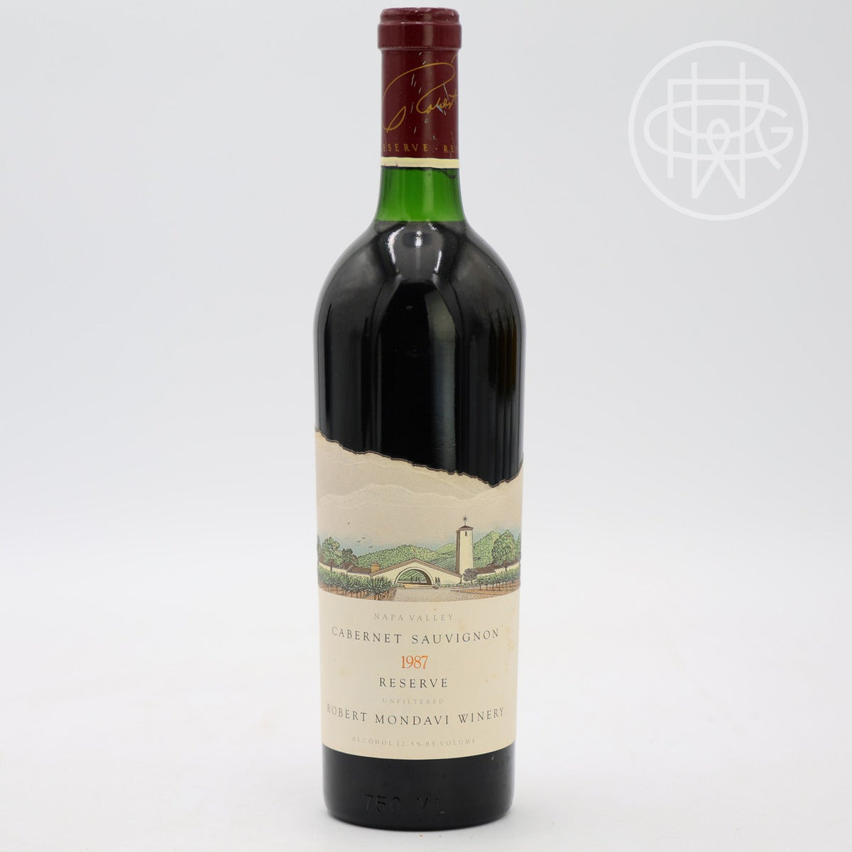 Mondavi Reserve Cabernet Sauvignon 1987 750mL (Slightly Nikced Label)