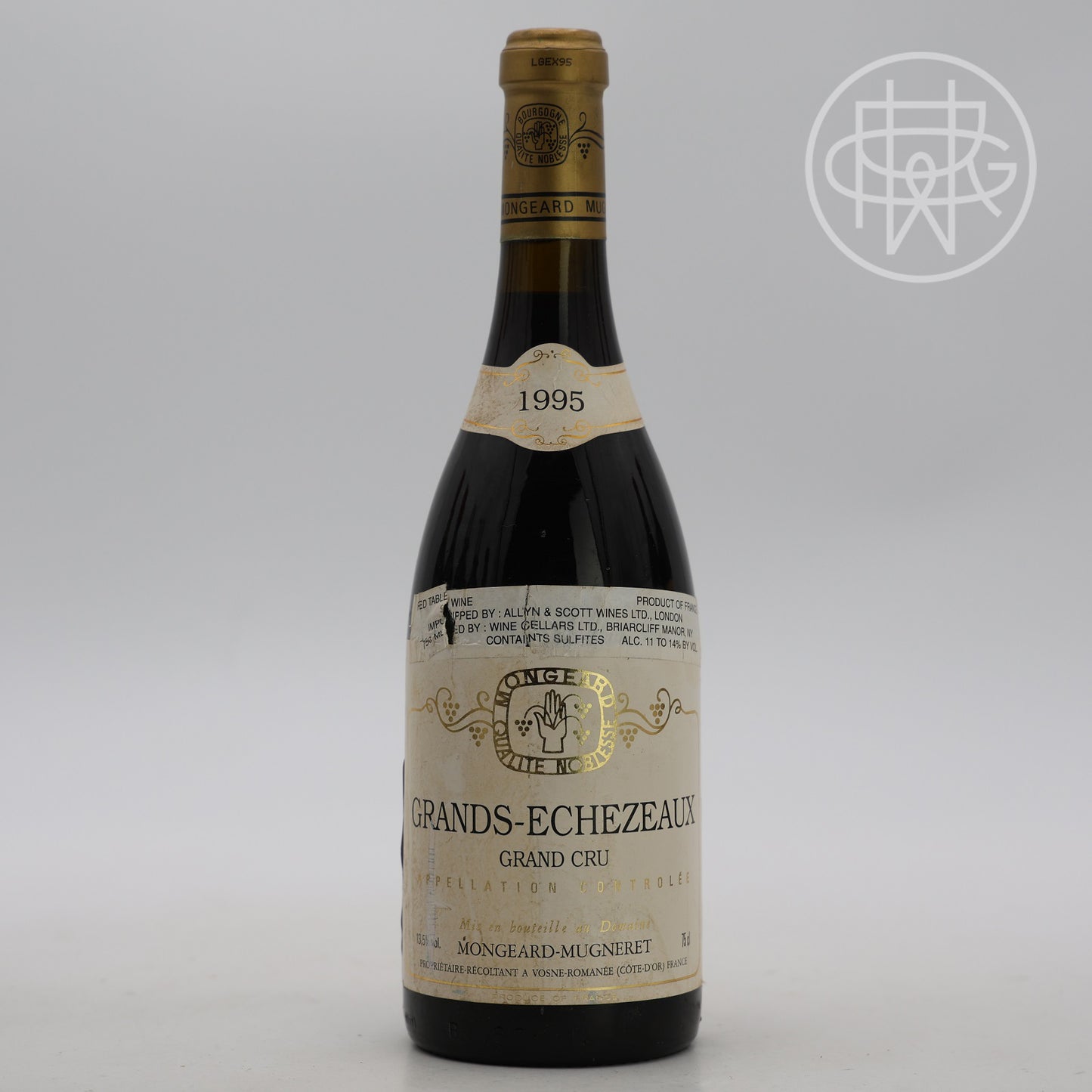 Mongeard Mugneret Grands Echezeaux 1995 750mL (Soiled Label)
