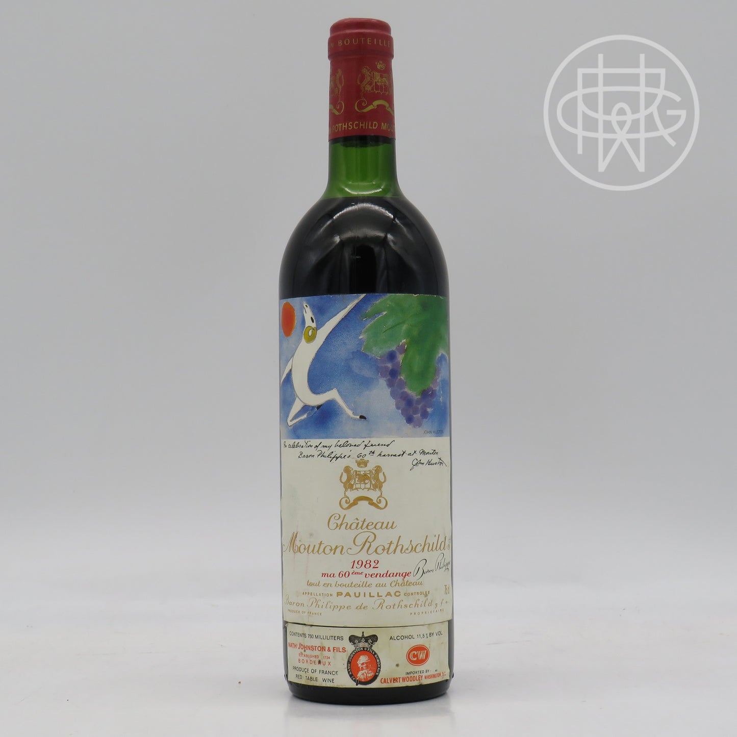 Mouton 1982 750mL (Top Shoulder,Soiled Label)