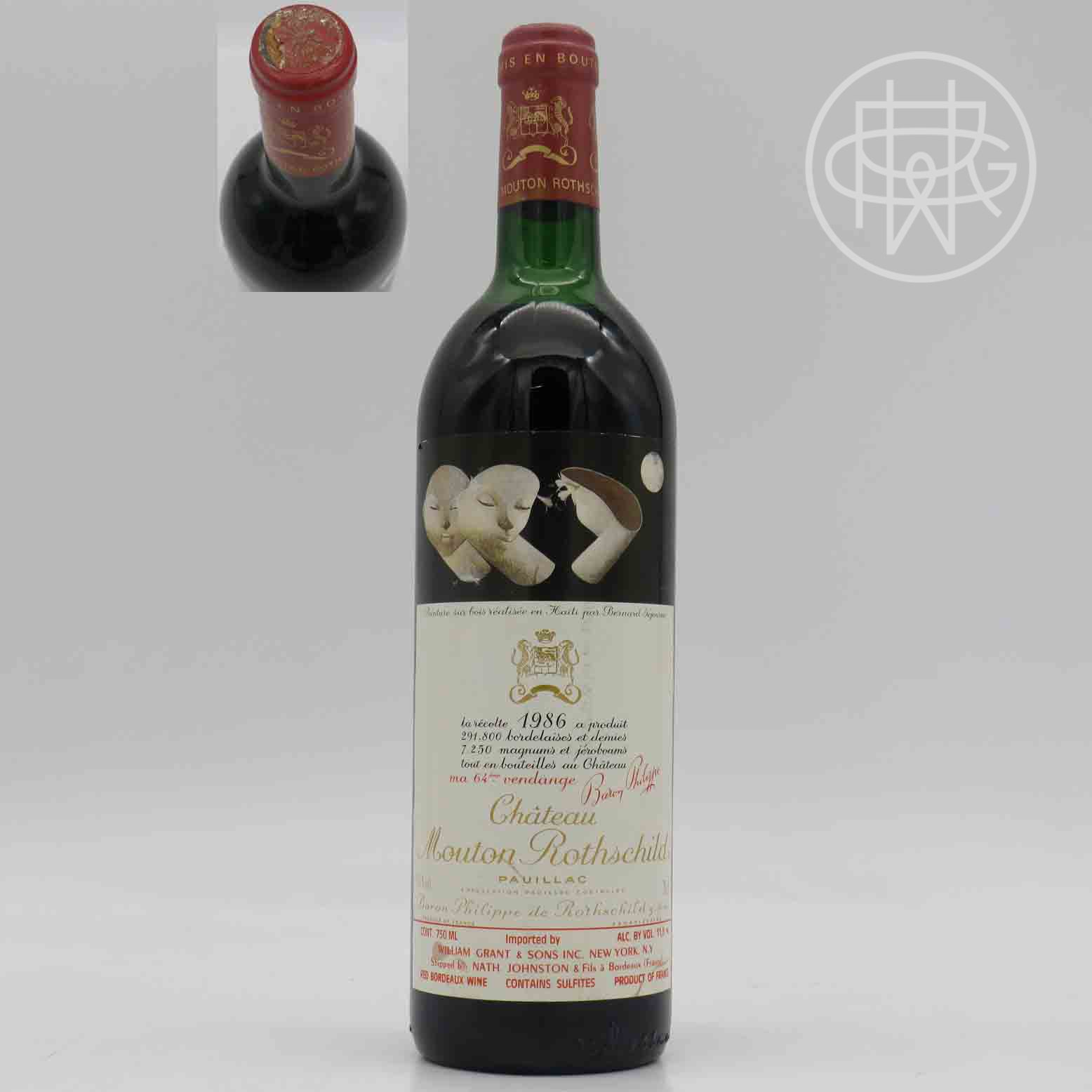Mouton 1986 750mL [High Shoulder, Corroded Capsule] GRW Wine Collection