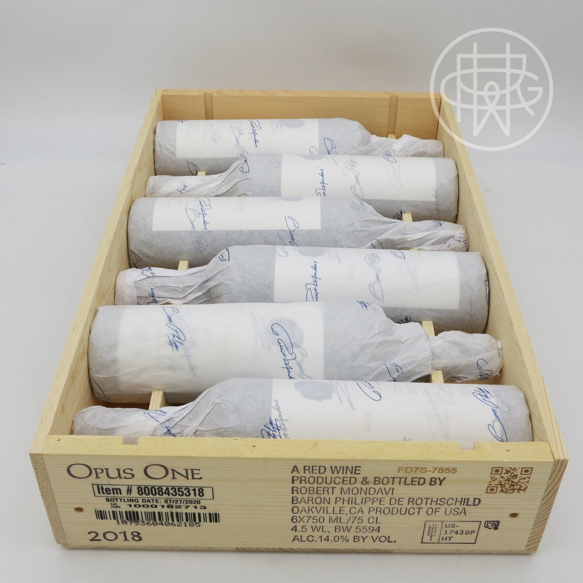 Opus One 2018 6-Pack OWC 750mL
