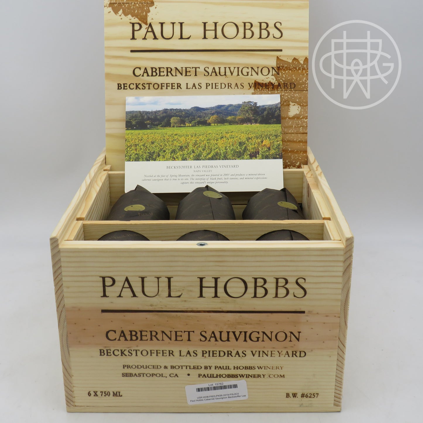 Paul Hobbs Cabernet Sauvignon Beckstoffer Las Piedras 2019 6-Pack OWC 750mL