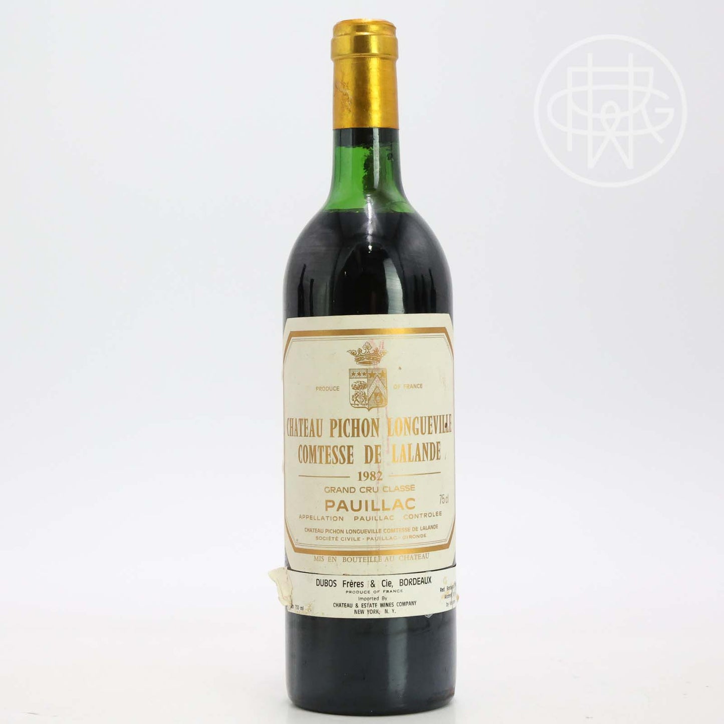 Pichon Lalande 1982 750mL (Top Shoulder, Slightly Soiled Label)