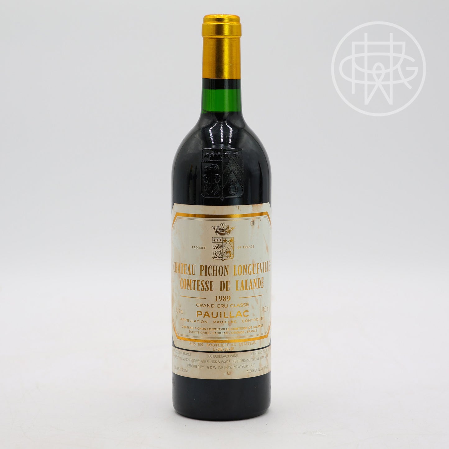 Pichon Lalande 1989 750mL (Soiled Label)