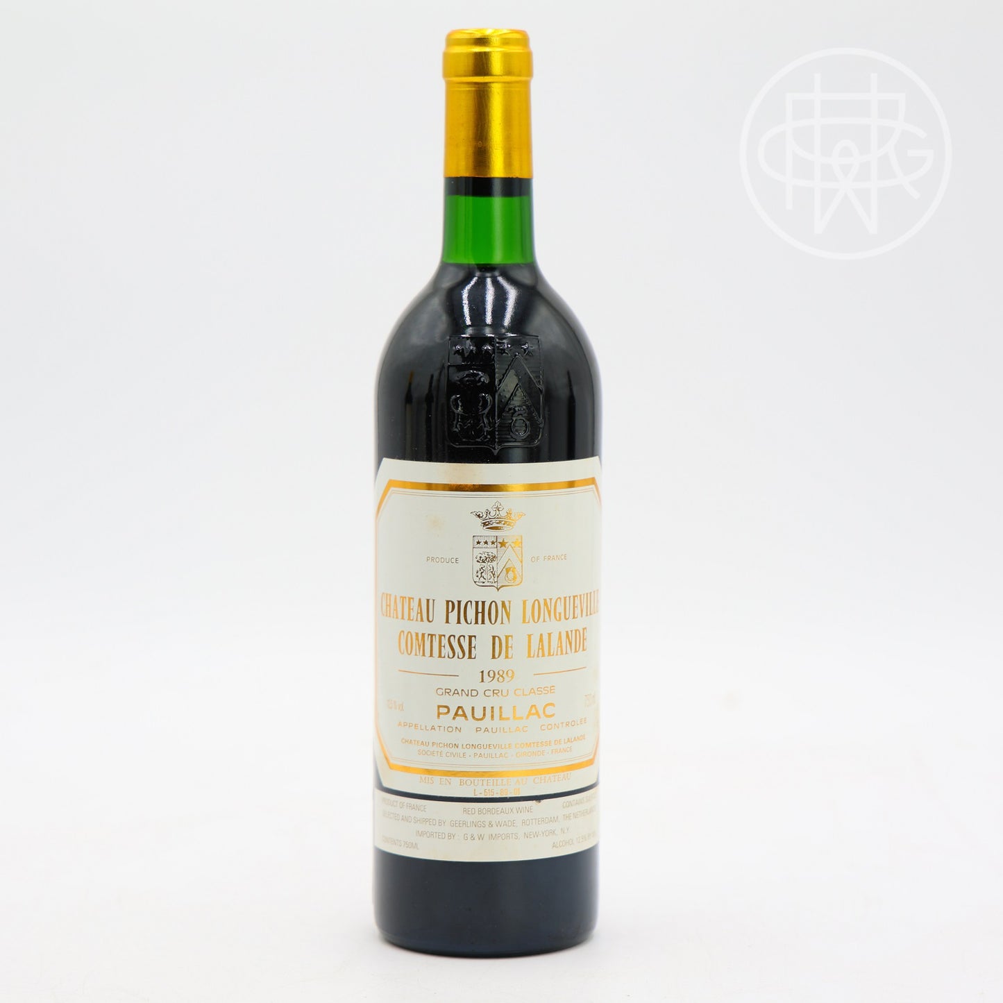Pichon Lalande 1989 750mL (Top Shoulder, Soiled Label)