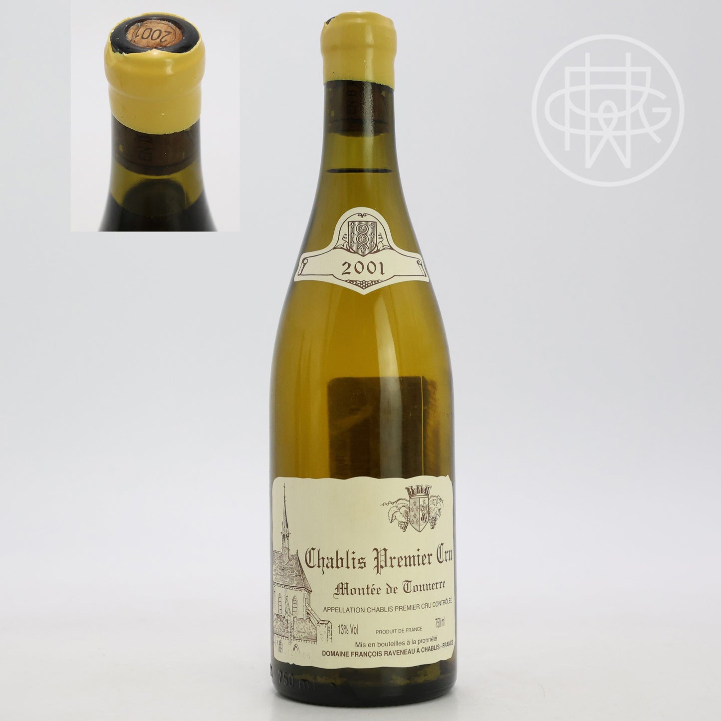 Raveneau Chablis Montee de Tonnere 2001 750mL (Chipped Wax Capsule)
