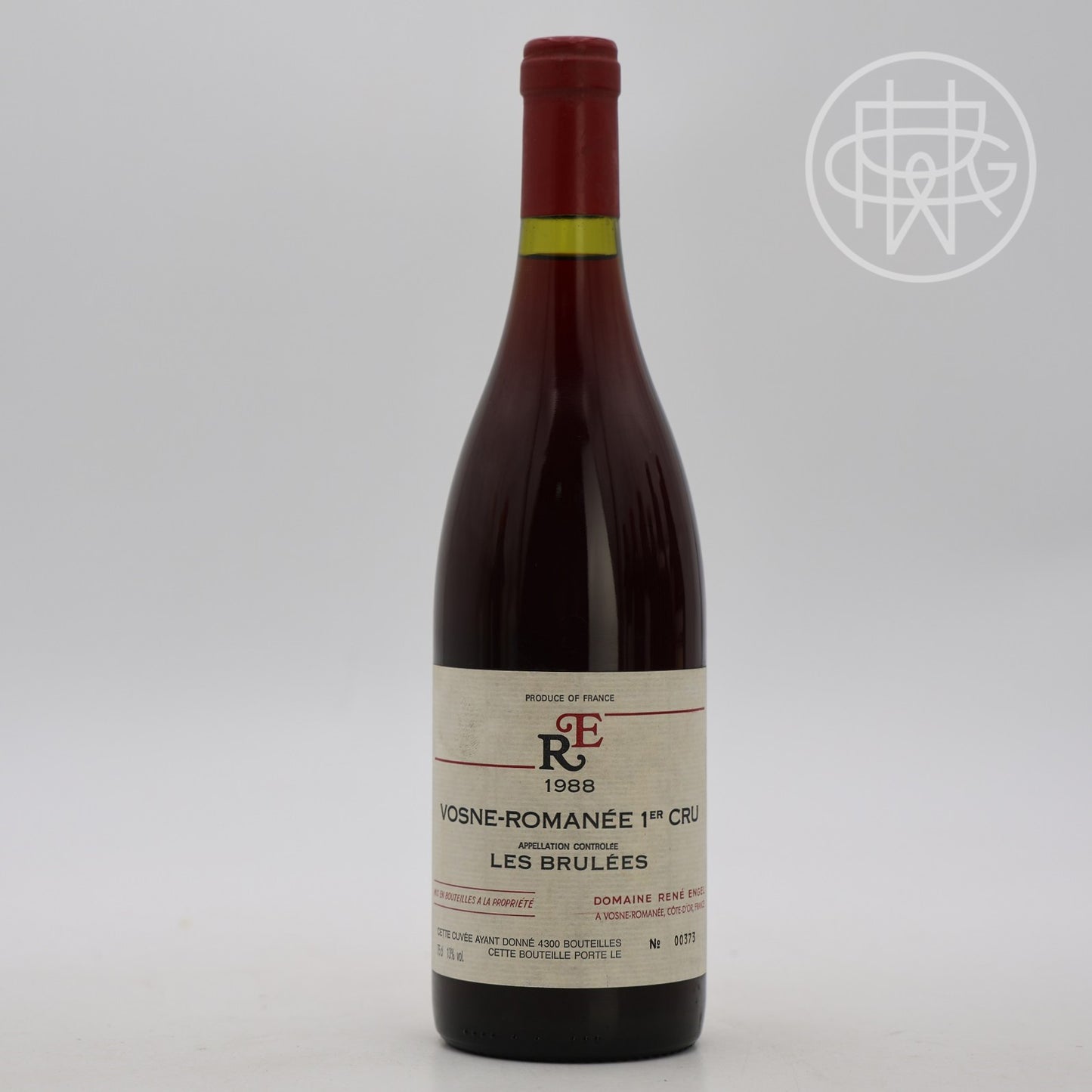 Rene Engel Vosne Romanee Les Brulees 1988 750mL (Slightly Soiled Label)