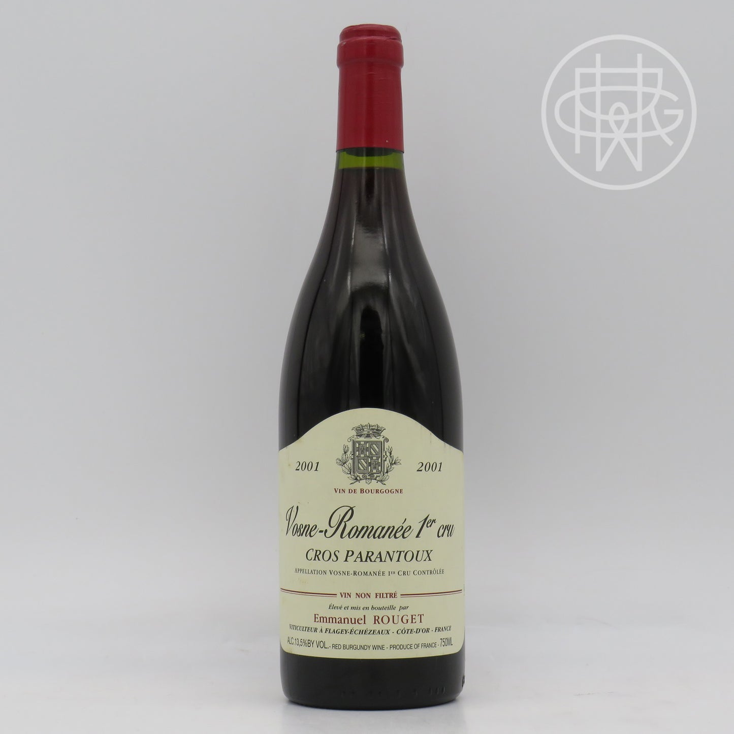 Rouget Vosne Romanee Cros Parantoux 2001 750mL