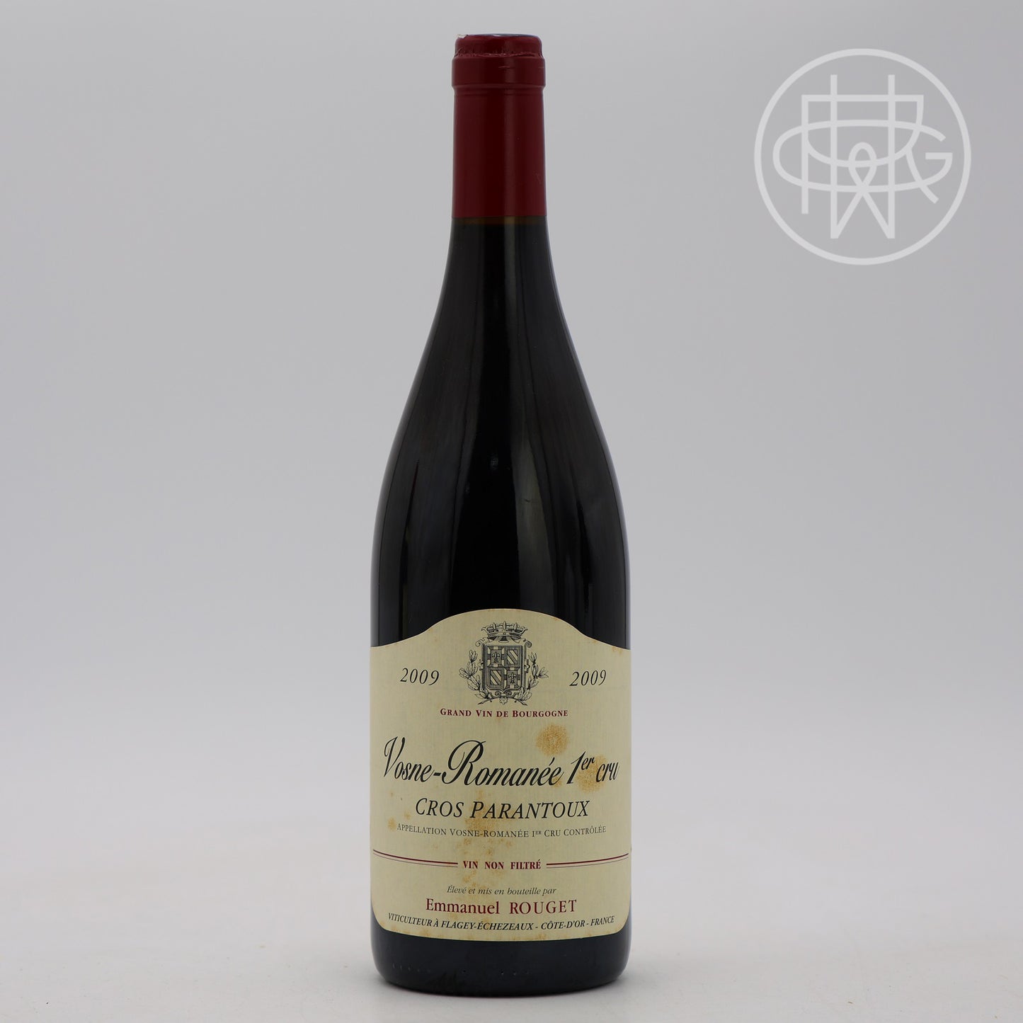 Rouget Vosne Romanee Cros Parantoux 2009 750mL (Slightly Soiled Label)