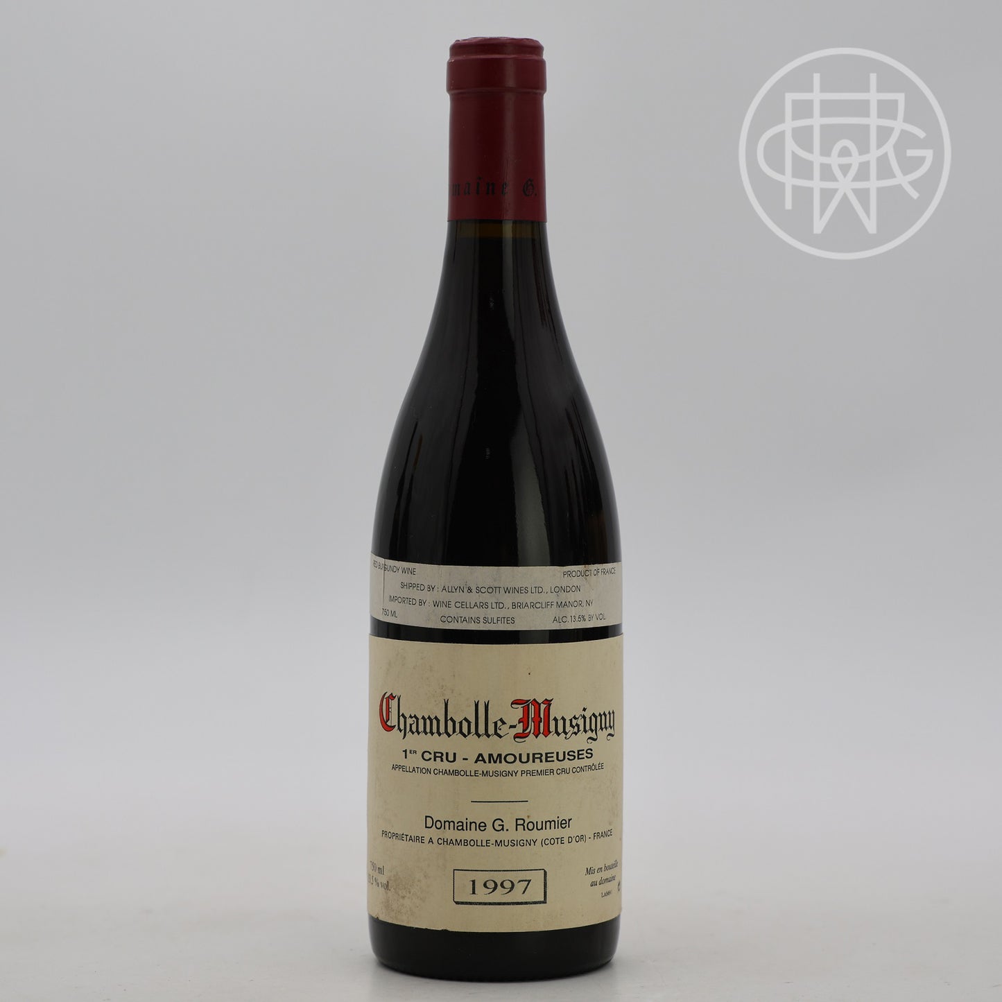 Roumier Les Amoureuses 1997 750mL (Slightly Nicked Label)