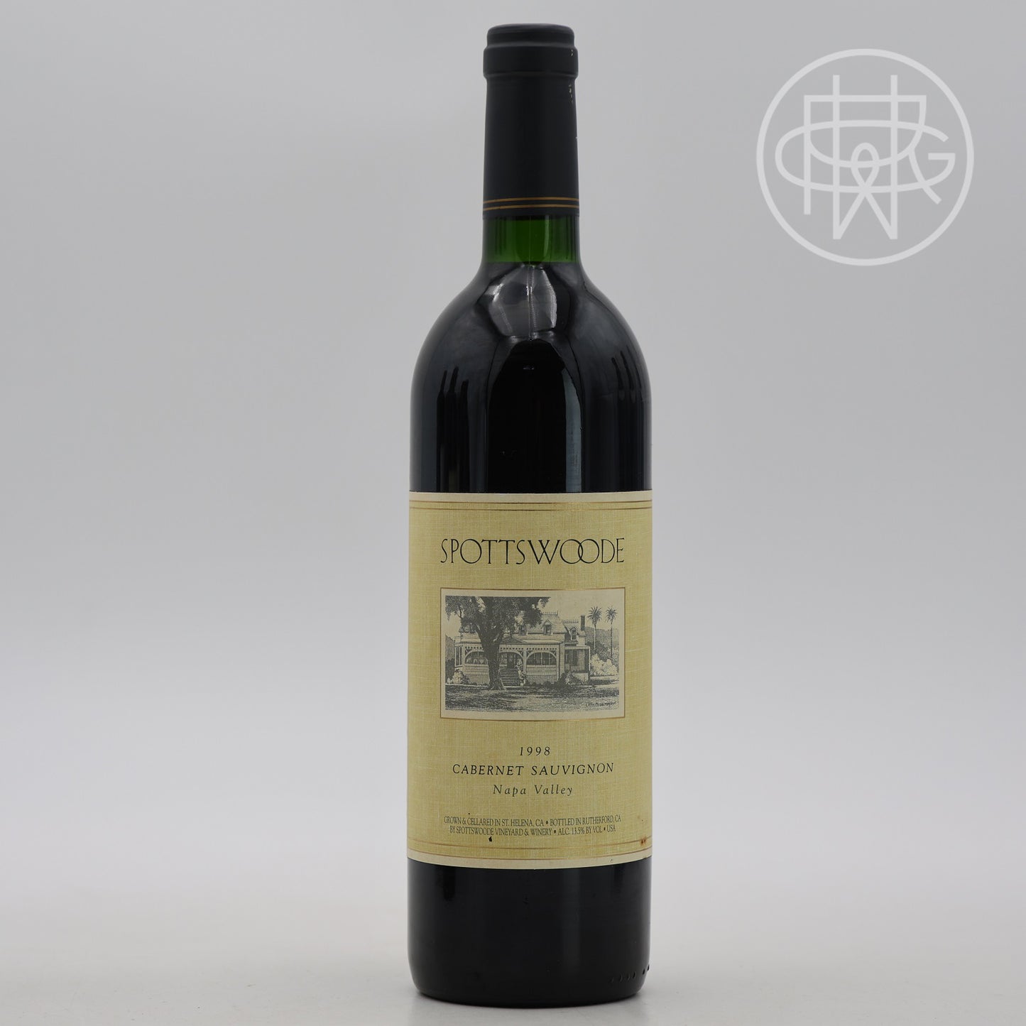 Spottswoode Estate Cabernet Sauvignon 1998 750mL (Slightly Soiled Label)