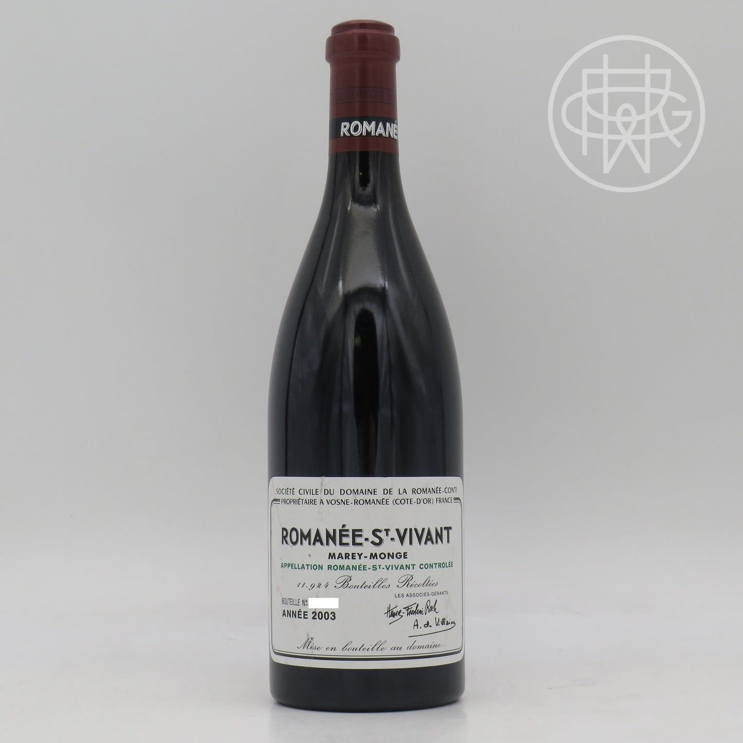 DRC St Vivant 2003 750mL (Scuffed Label)