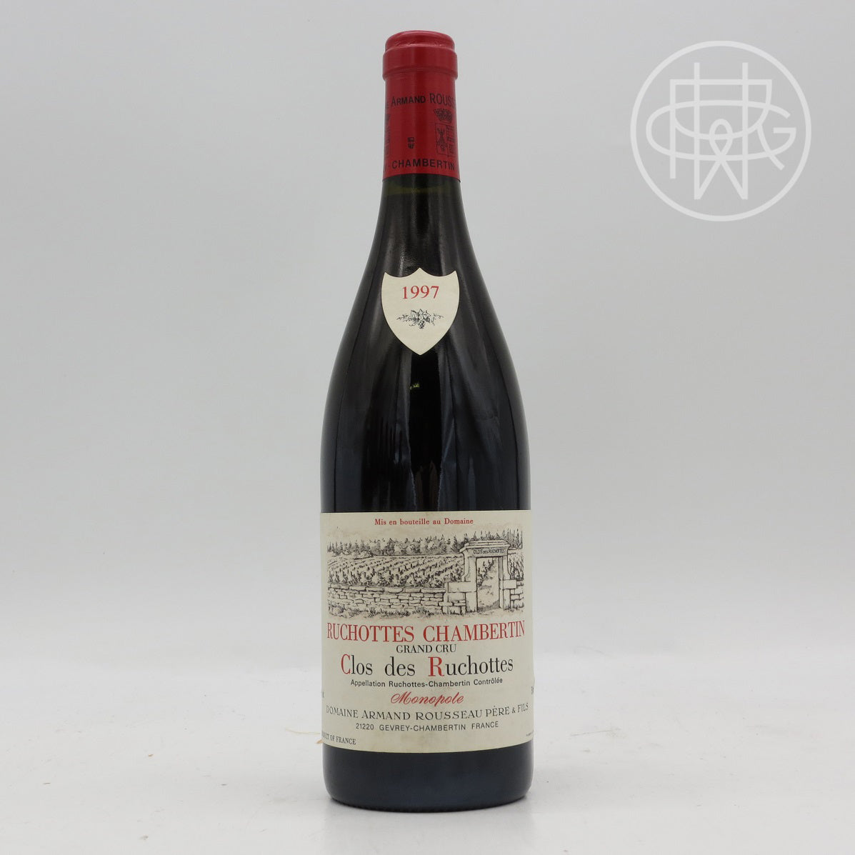Armand Rousseau Chambertin Clos des Ruchottes 1997 750mL (Slightly Soiled Label)