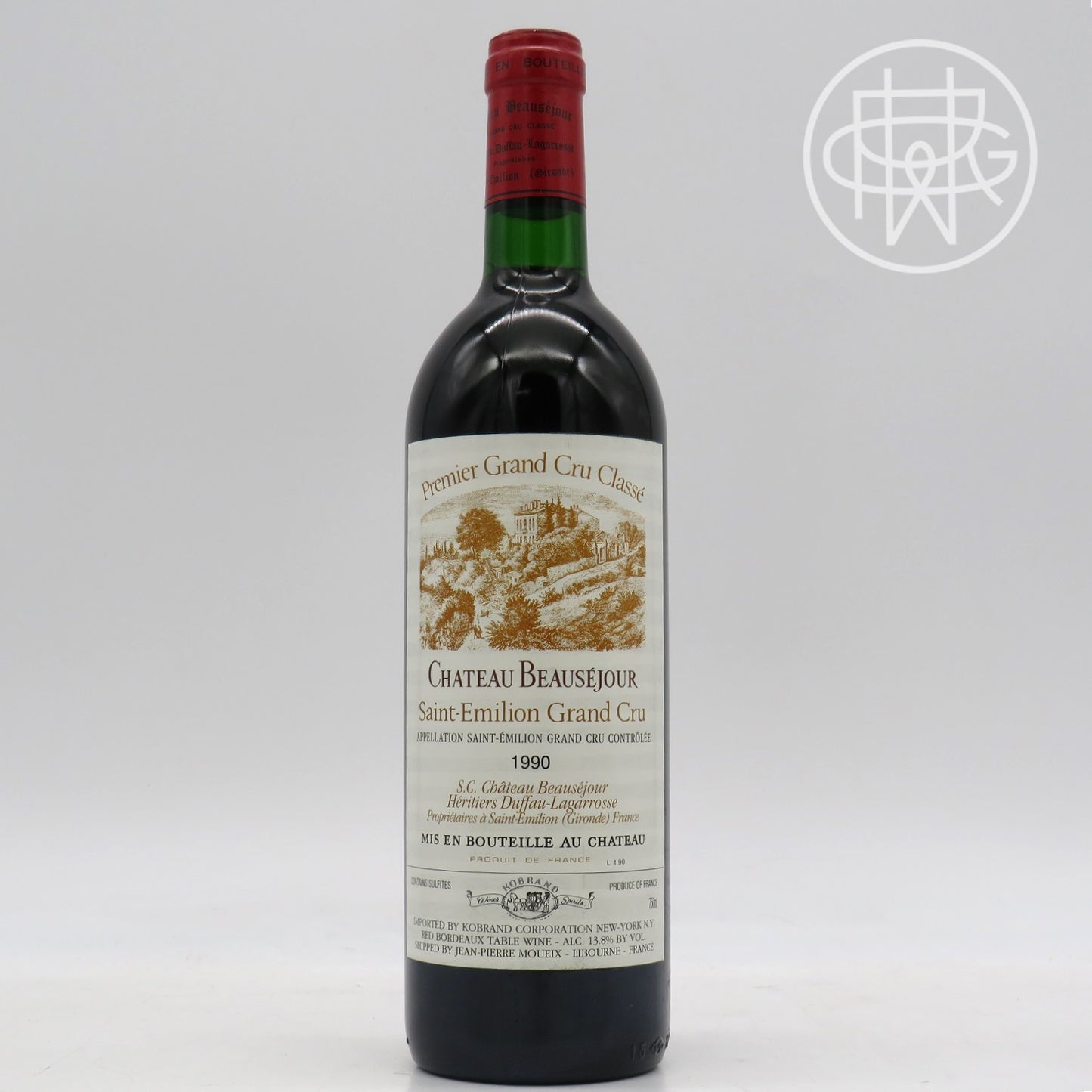 Beausejour Duffau Lagarrosse 1990 750mL [Glue Stained Label]
