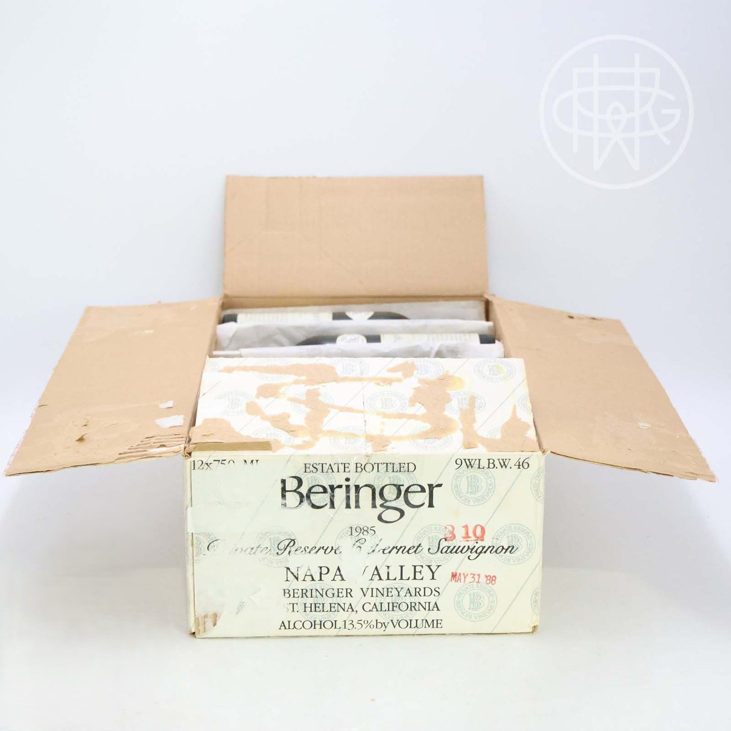 Beringer Cabernet Sauvignon Private Reserve 1985 12-Pack OC 750mL