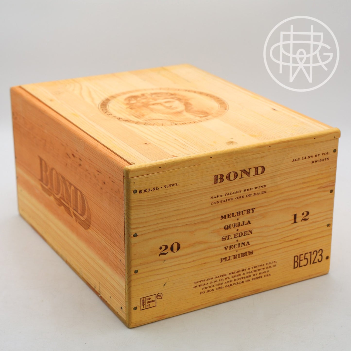 Bond Assortment Case 2012 5-Pack OWC 1.5L [Melbury, St. Eden, Pluribus, Quella, Vecina]