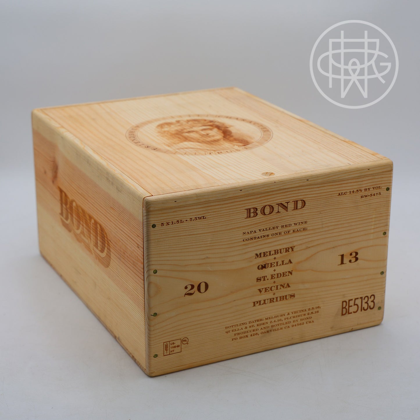 Bond Assortment Case 2013 5-Pack OWC 1.5L  [Melbury, St. Eden, Pluribus, Quella, Vecina]