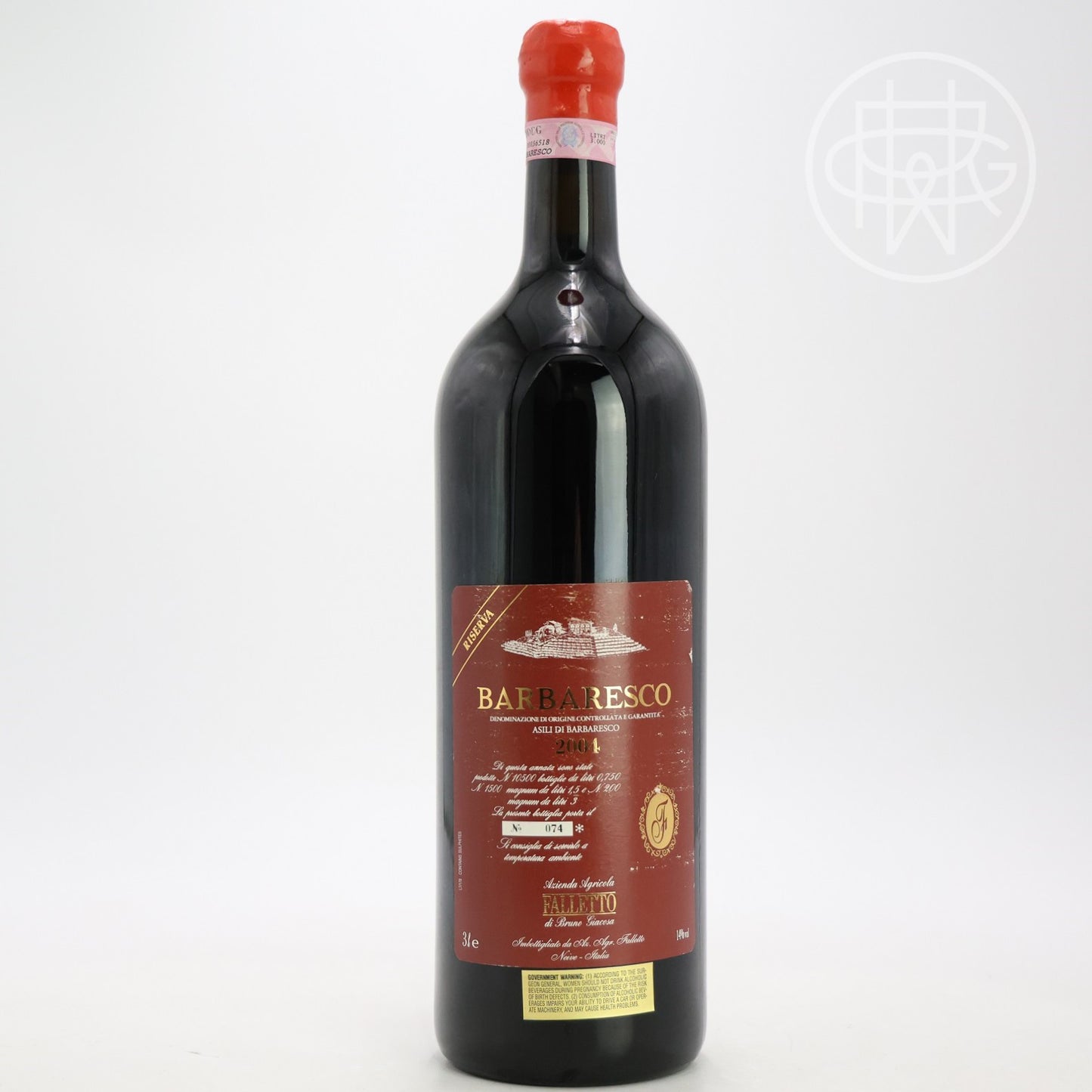 Bruno Giacosa Barbaresco Asili Riserva [Red Label] 2004 3.0L (Scuffed Label)